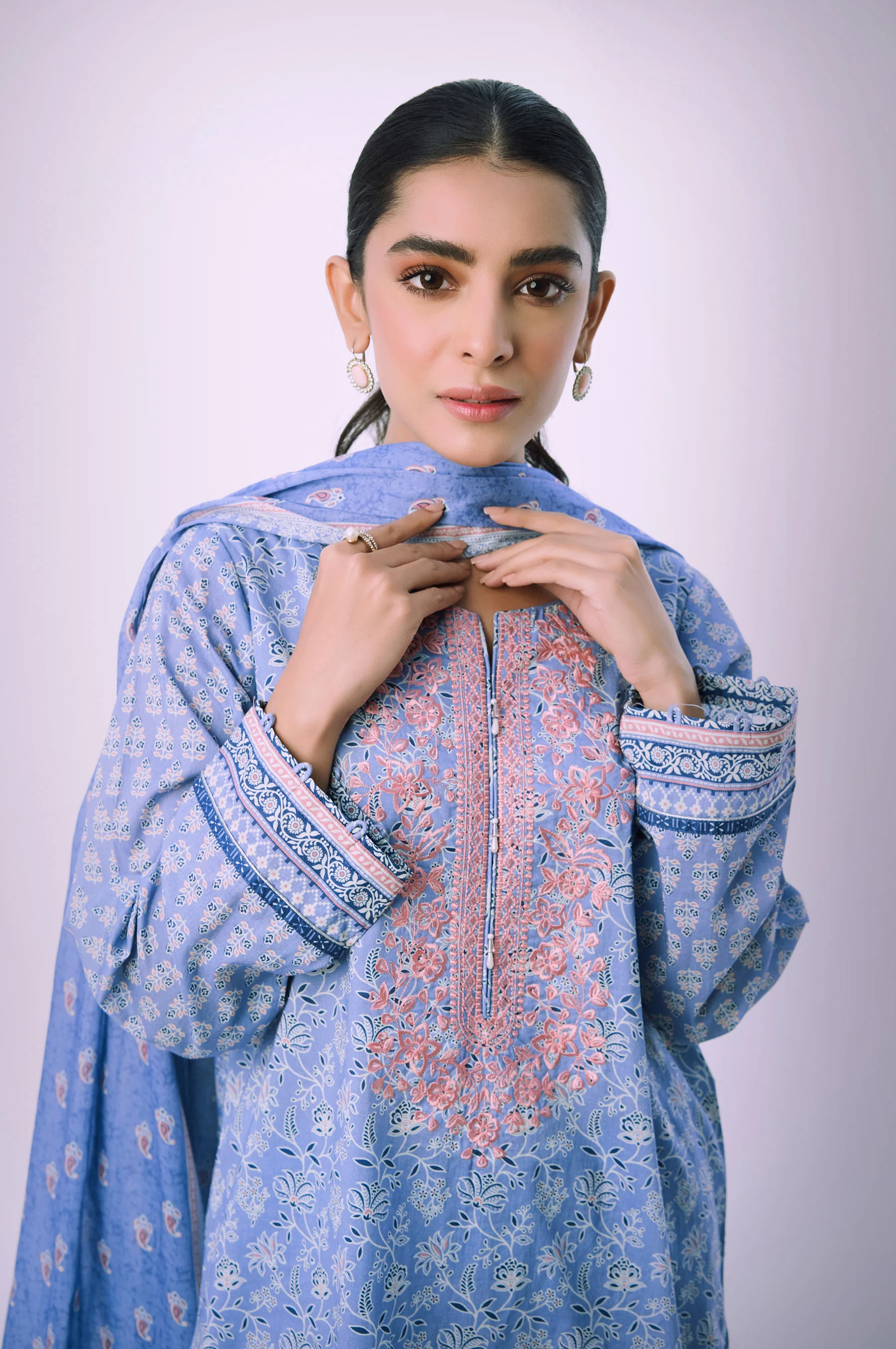 Stitched 3 Piece Printed Lawn