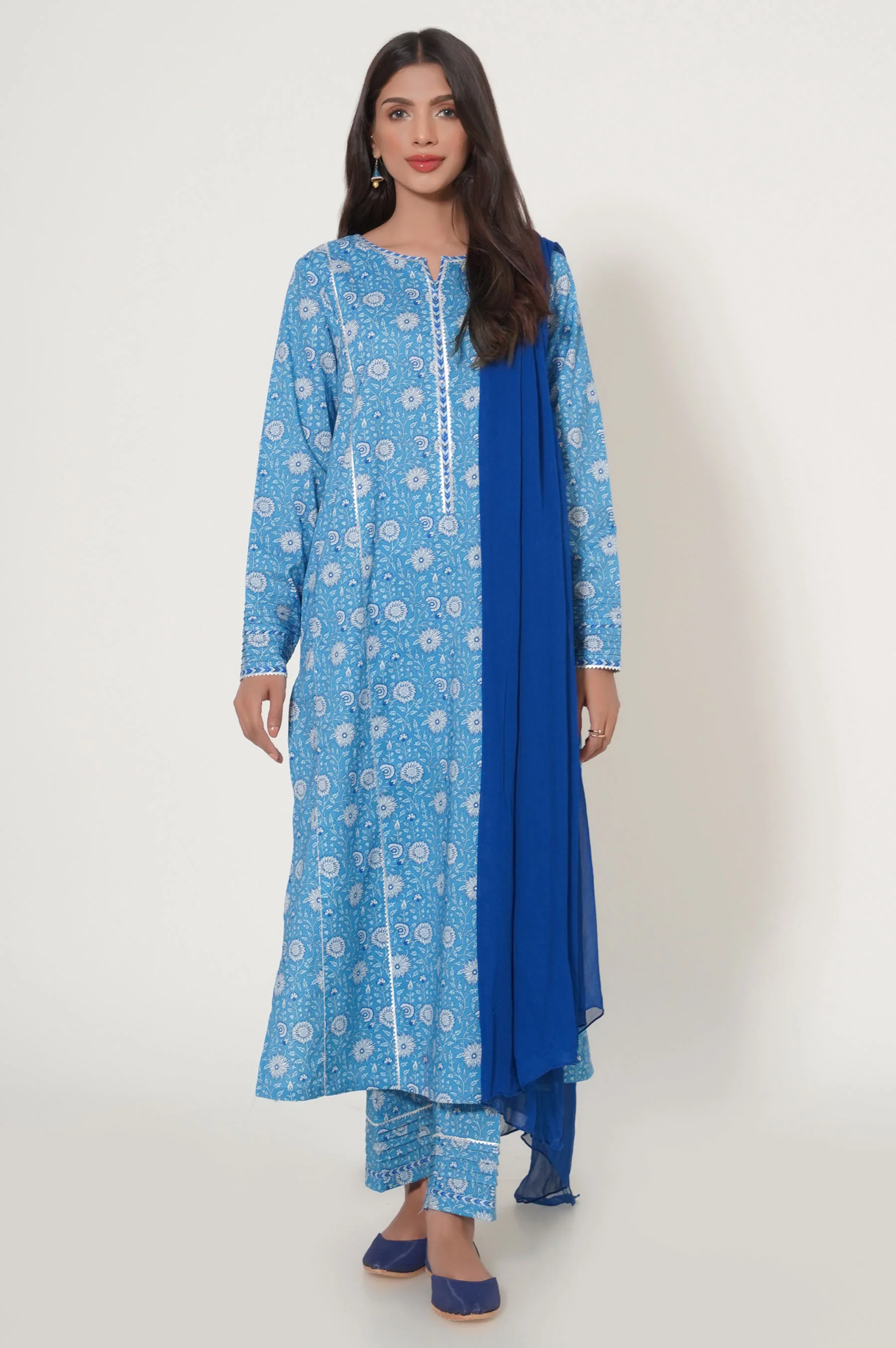 Stitched 3 Piece Printed Lawn