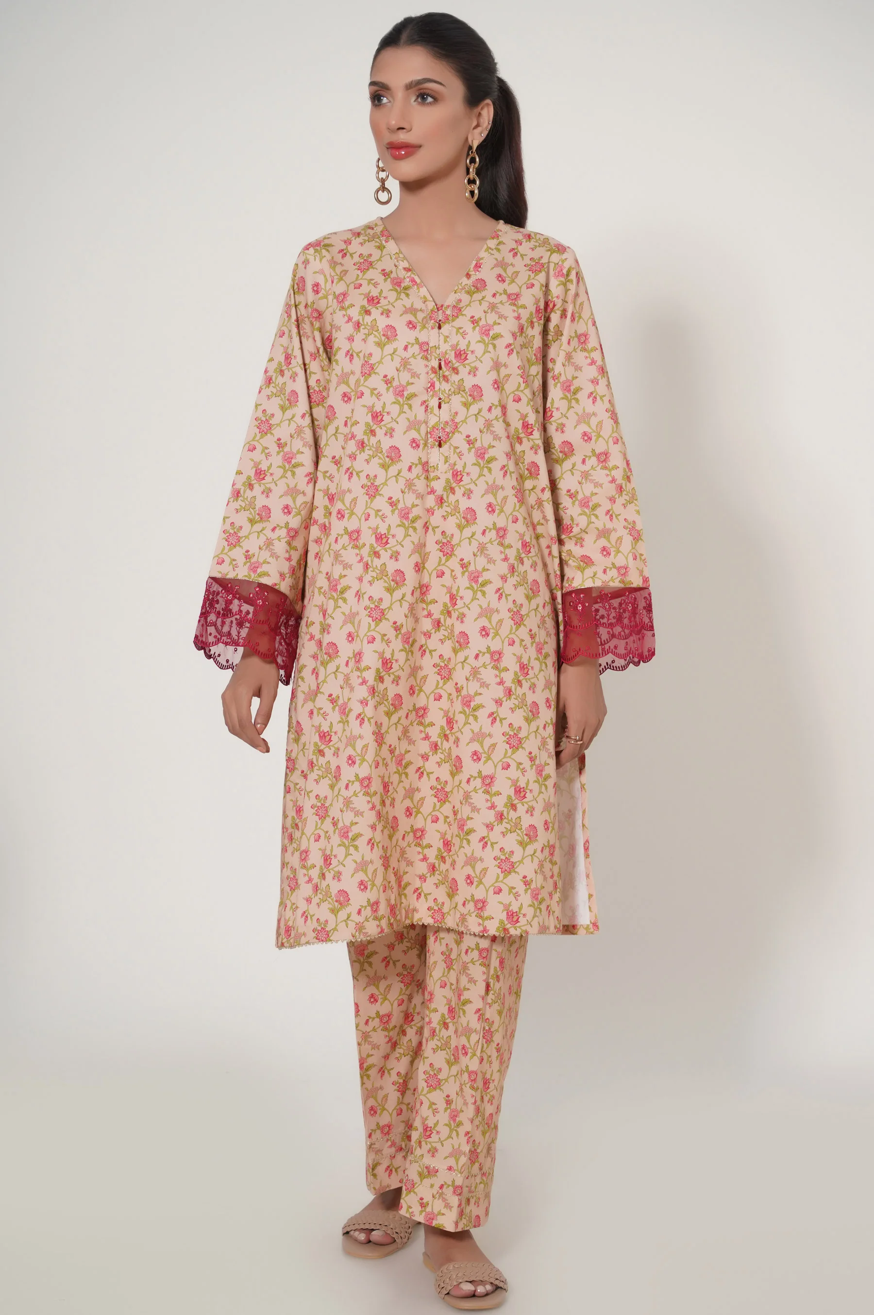 Stitched 3 Piece Printed Lawn - Image 3