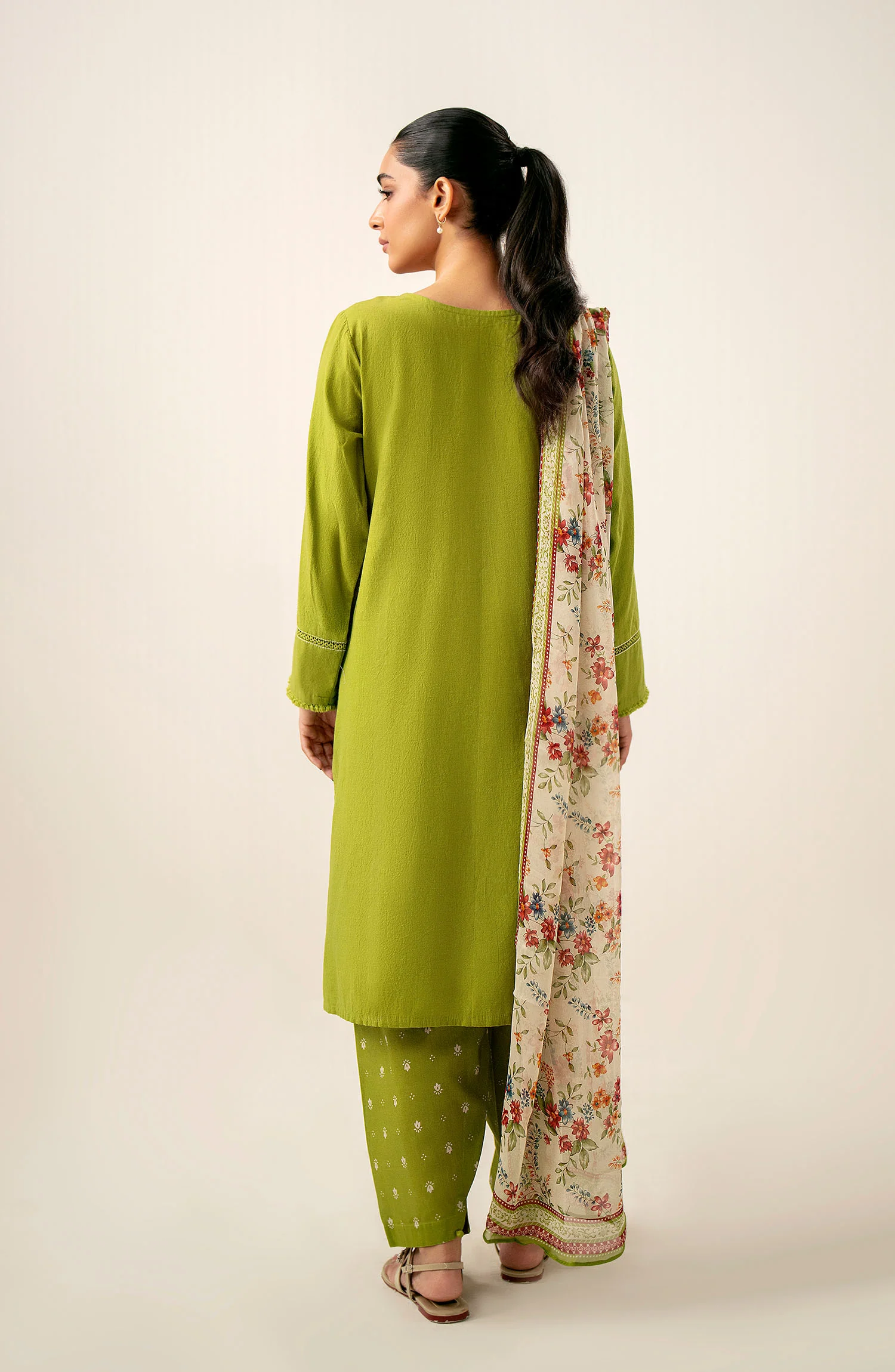 Stitched 3 Piece Printed Lawn Suit - Image 4
