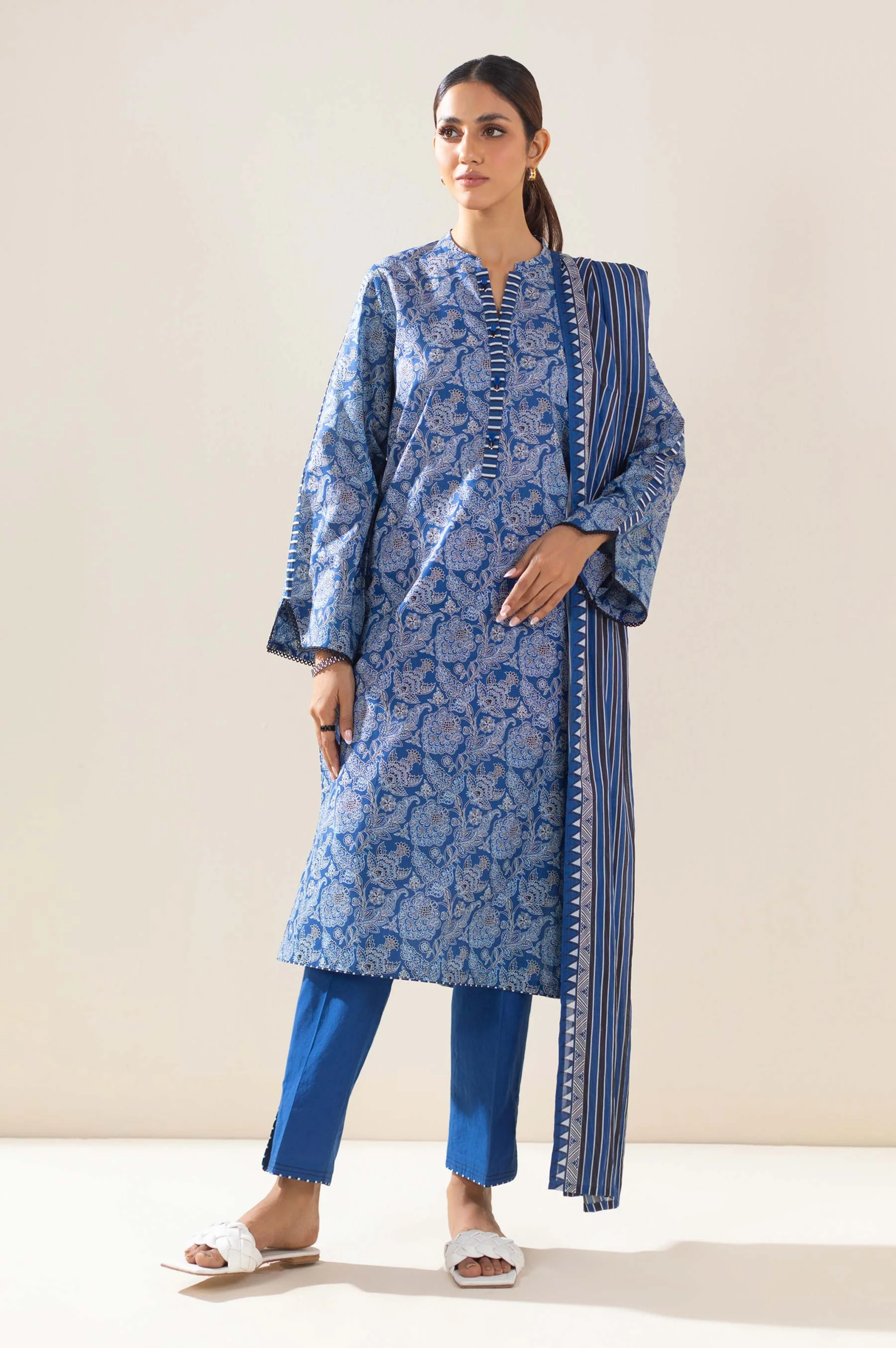 Stitched 3 Piece Printed Lawn Suit