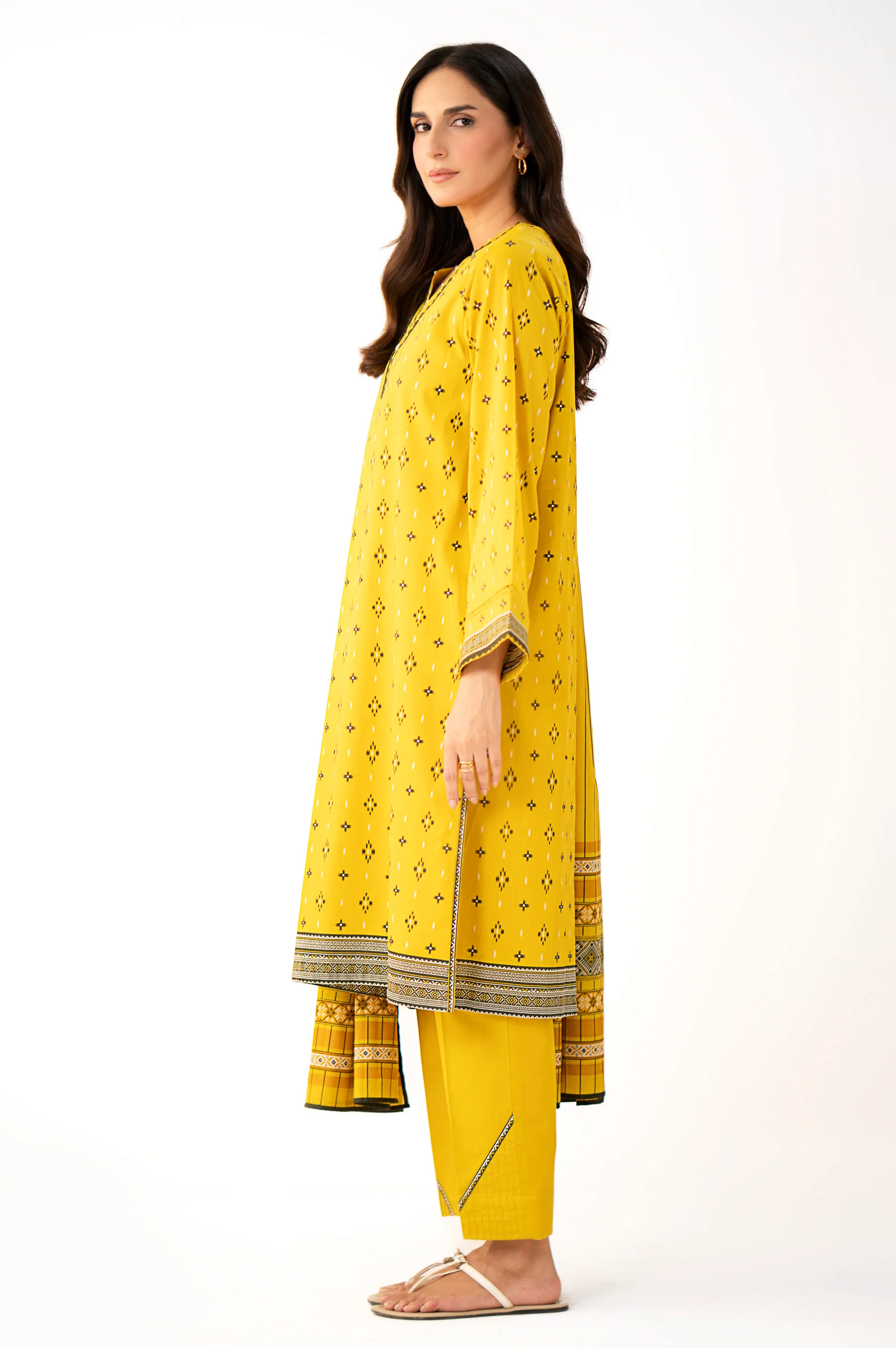 Stitched 3 Piece Printed Lawn Suit - Image 6