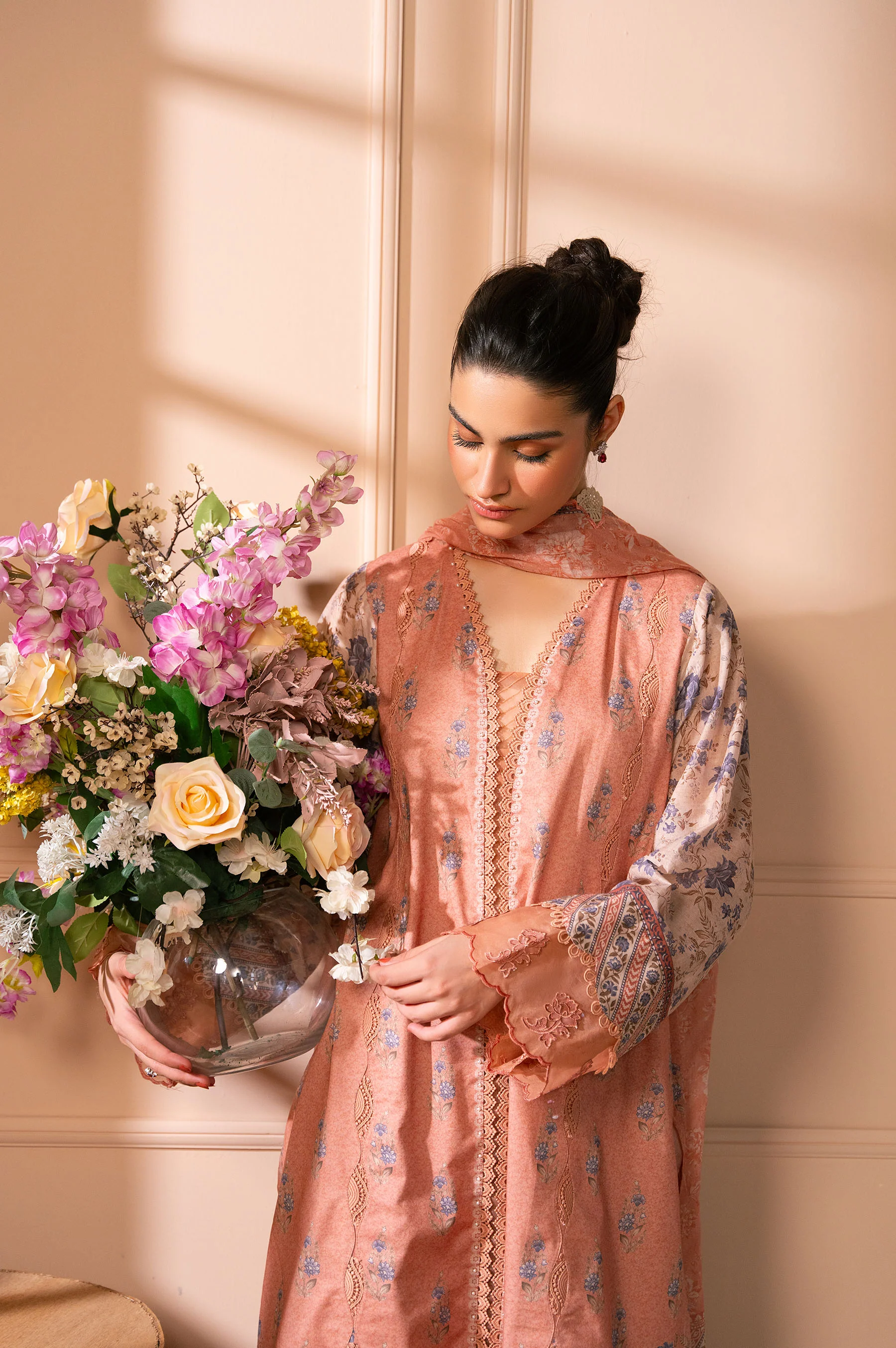 Stitched 3 Piece Printed Lawn Suit - Image 4