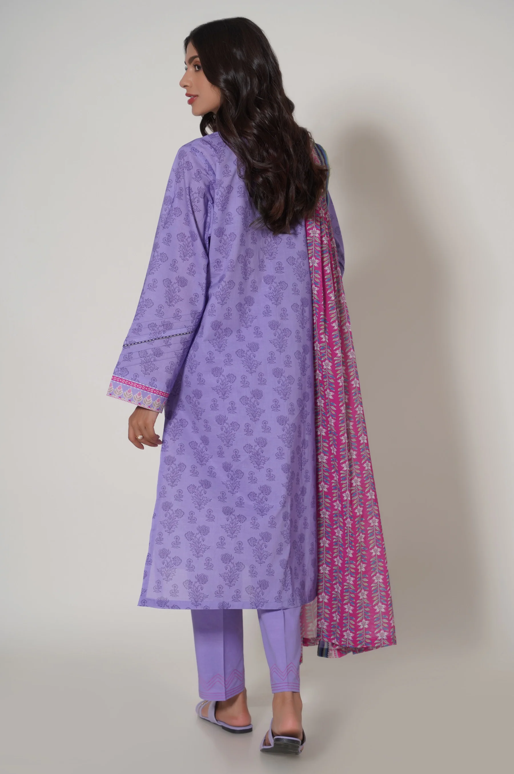 Stitched 3 Piece Printed Lawn Suit - Image 5