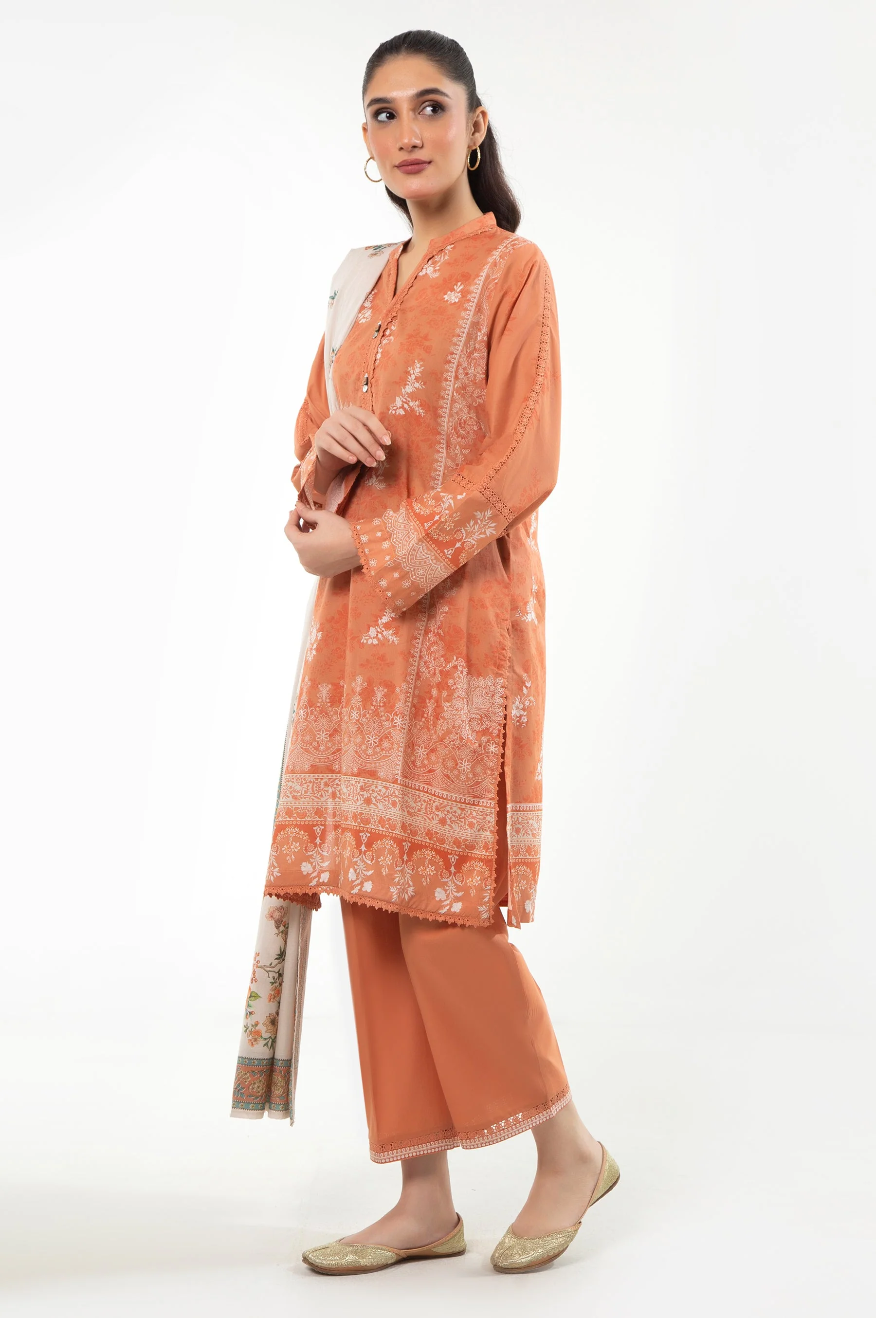 STITCHED PRINTED LAWN SUIT - Image 4