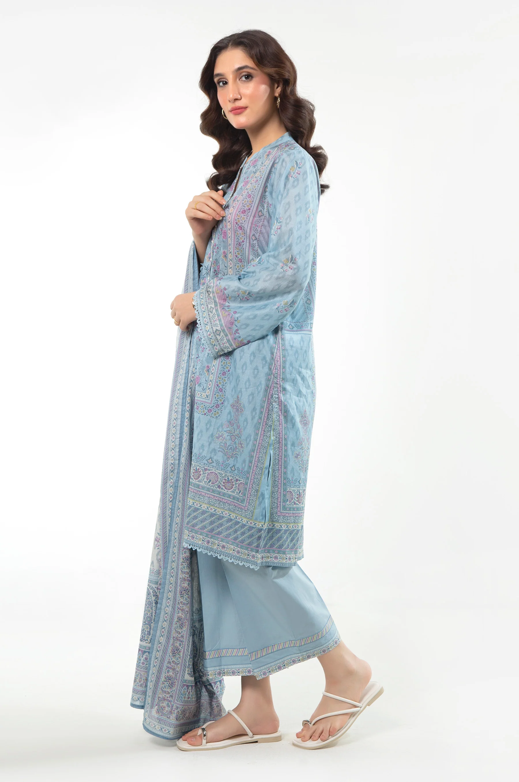 STITCHED PRINTED LAWN SUIT - Image 3