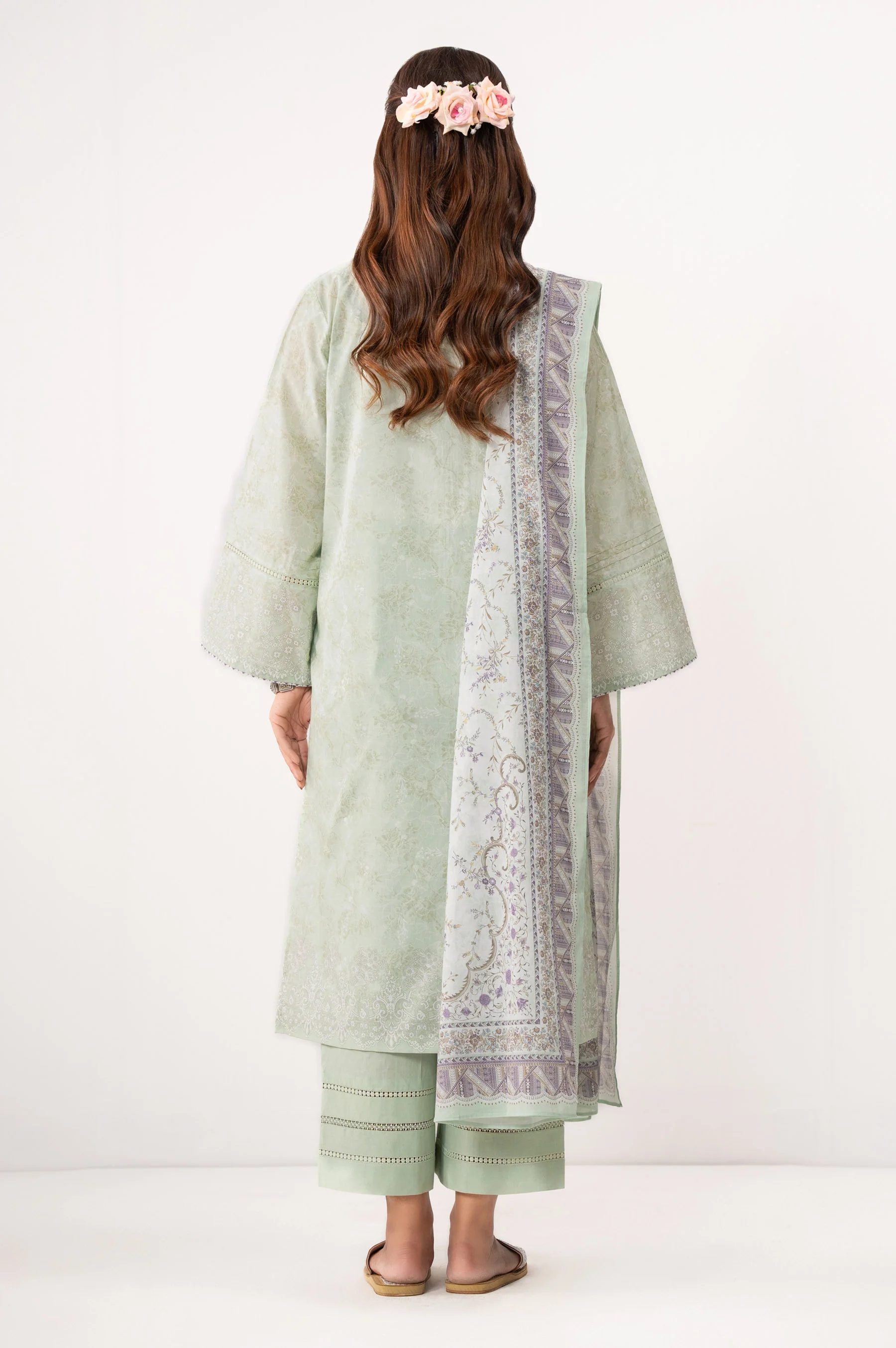 STITCHED PRINTED LAWN SUIT - Image 4