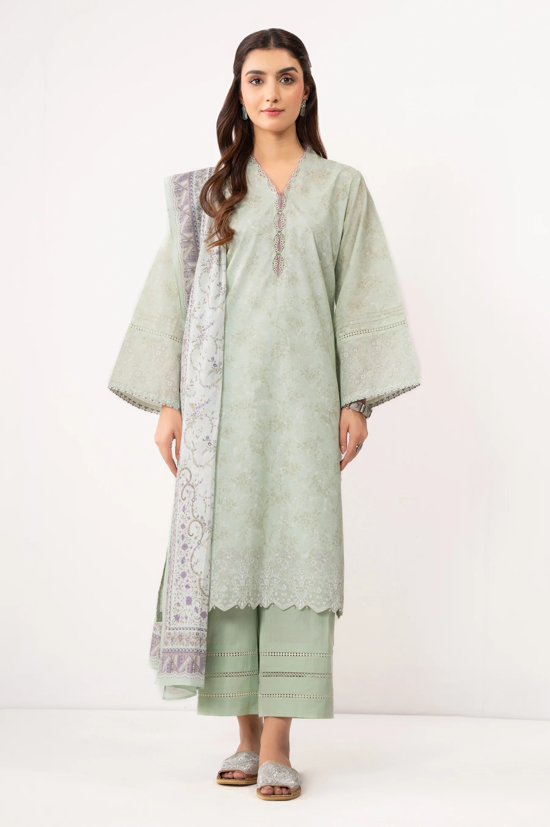 STITCHED PRINTED LAWN SUIT - Image 6