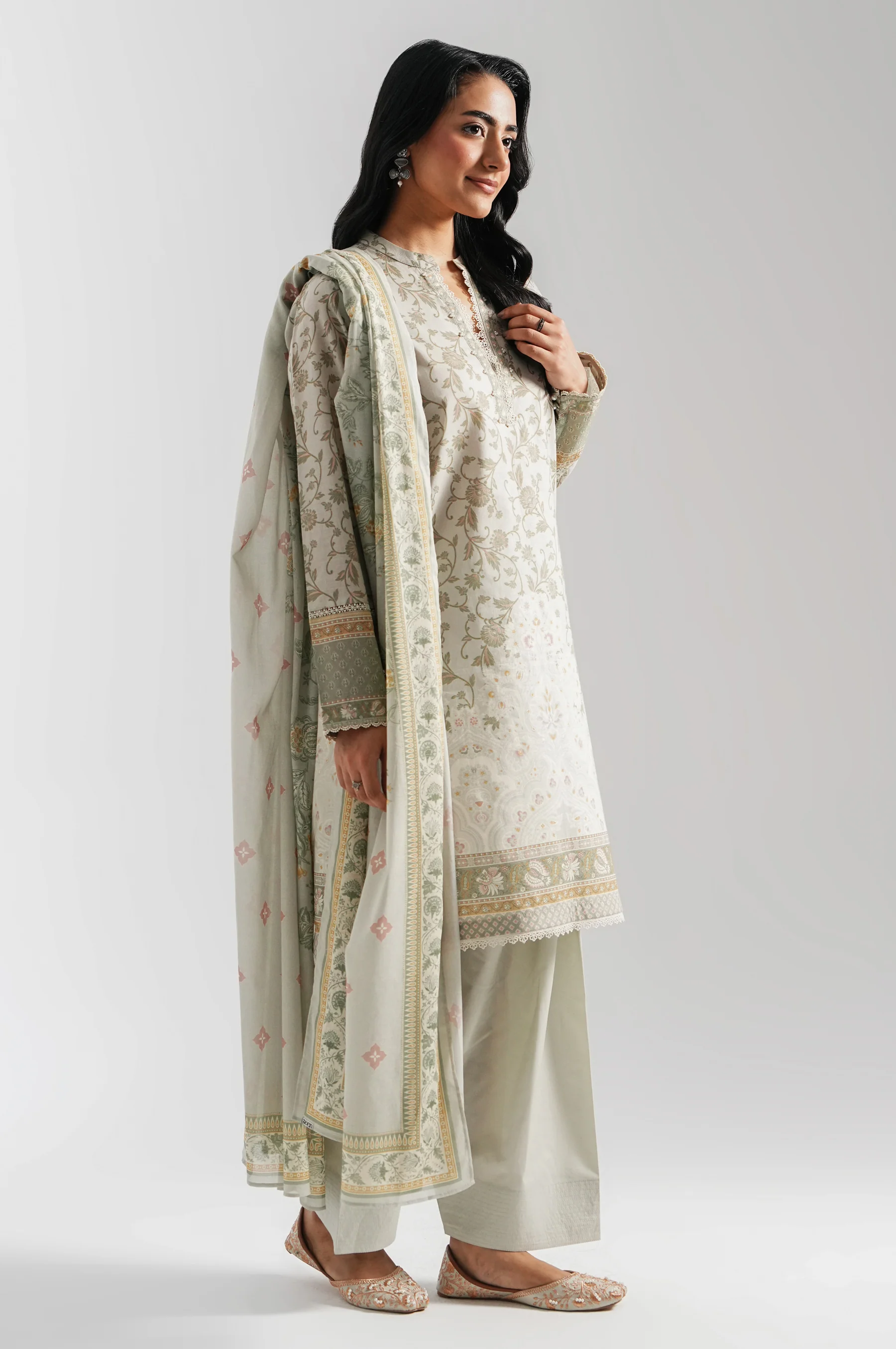 STITCHED PRINTED LAWN SUIT - Image 5