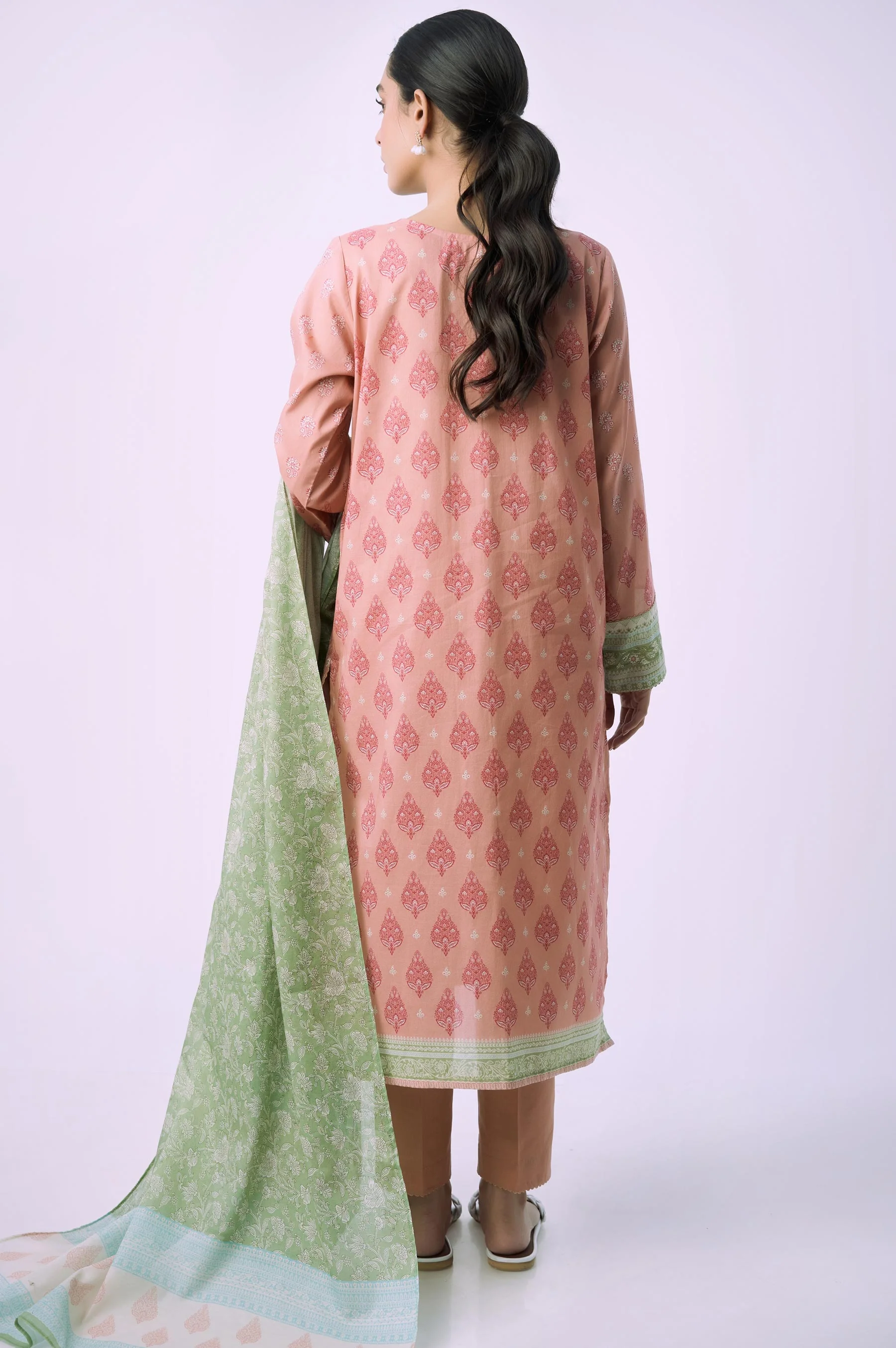 Stitched 3 Piece Printed Lawn Suit - Image 3