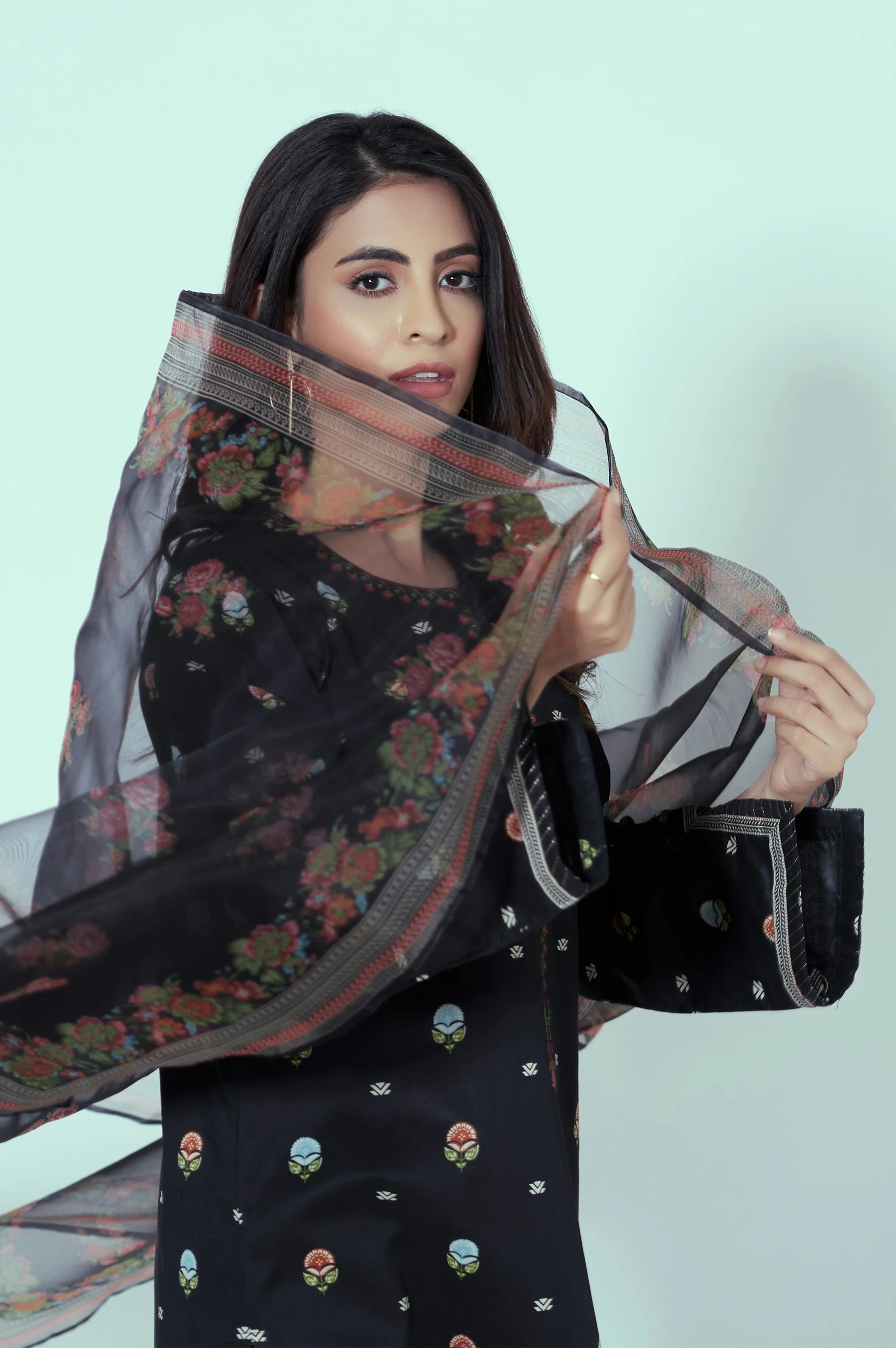 Stitched 3 Piece Printed Lawn Suit - Image 2