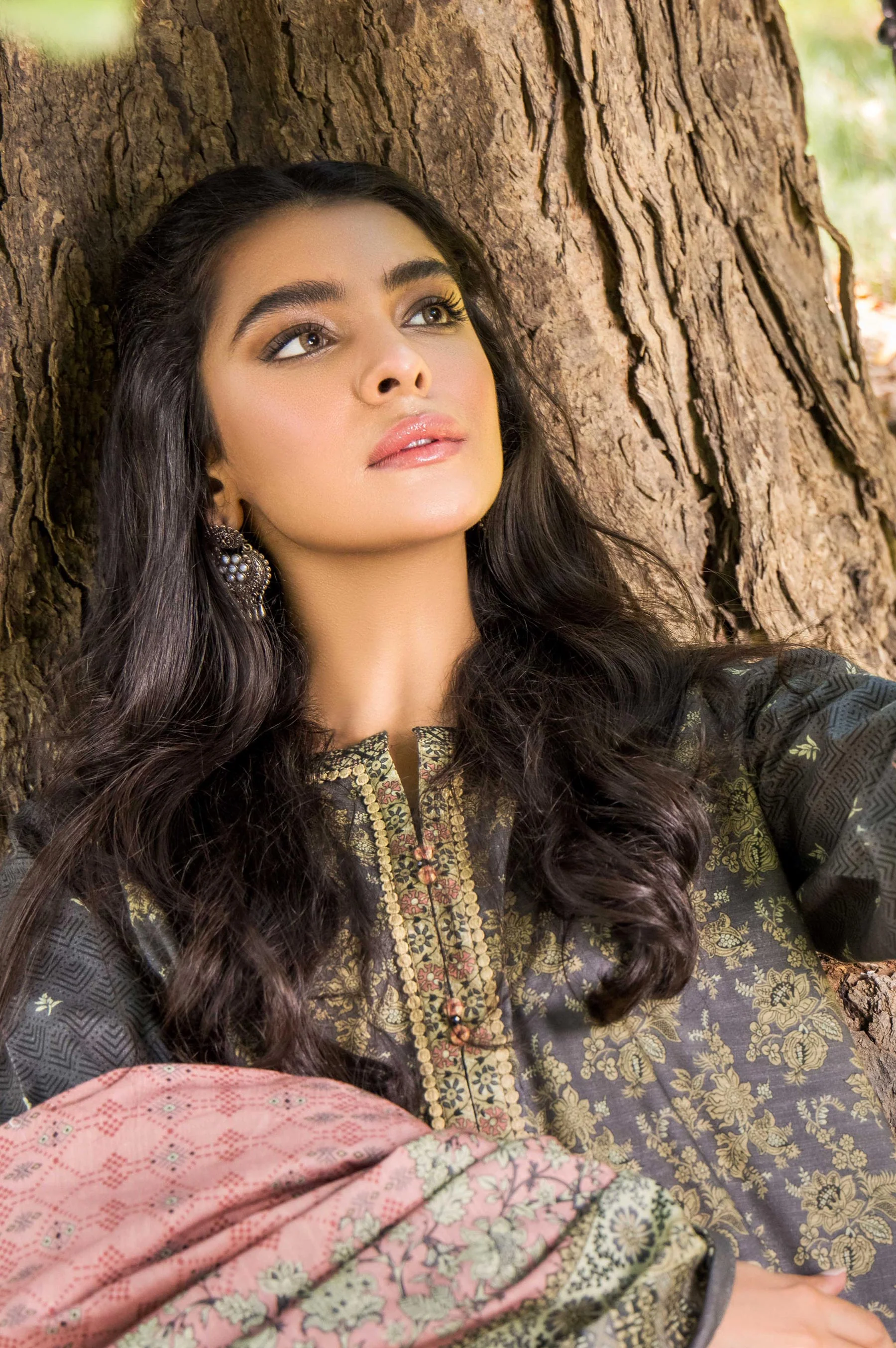 Stitched 3 Piece Printed Linen Viscose Suit - Image 5