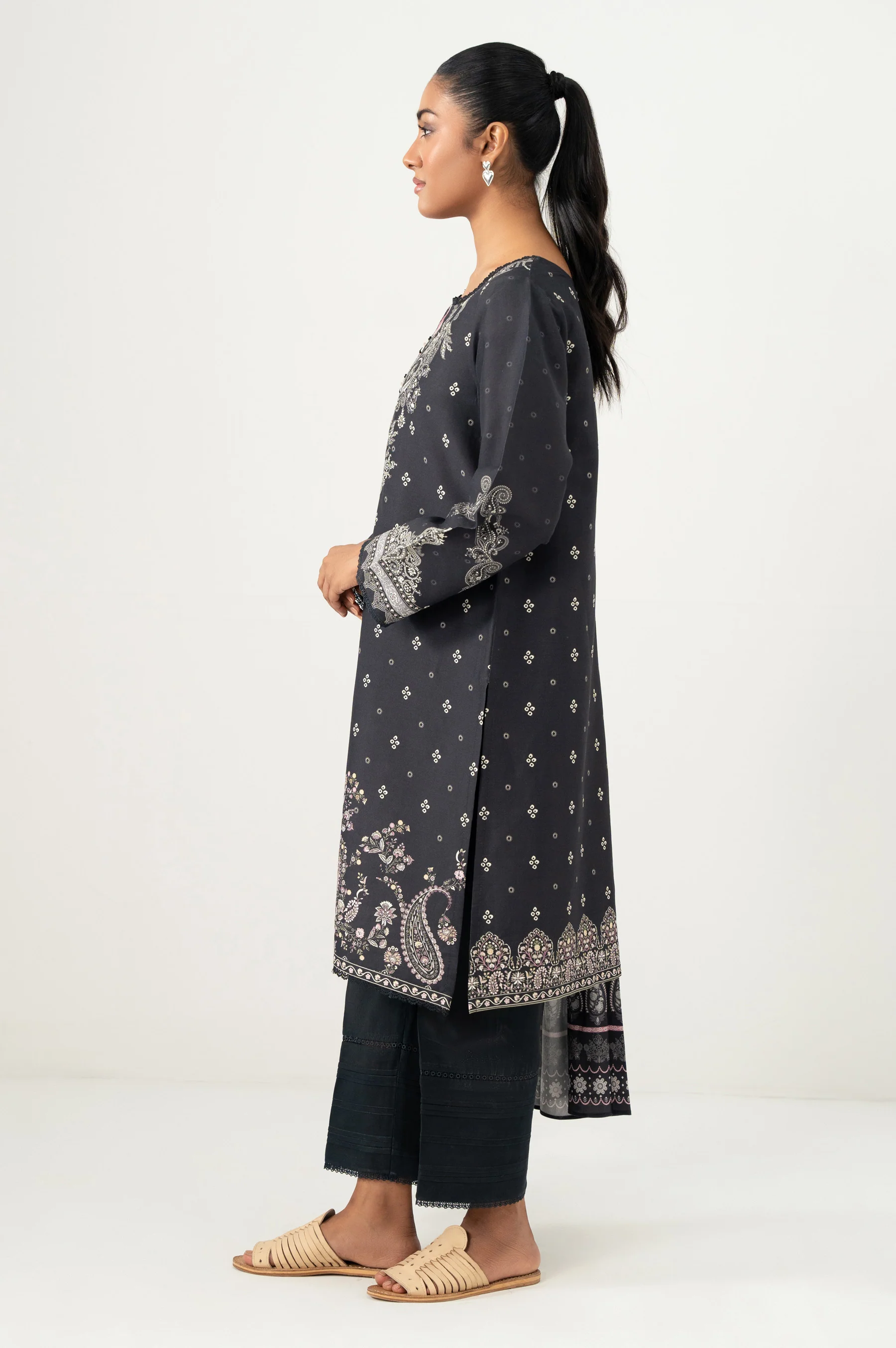 STITCHED PRINTED LINEN VISCOSE SUIT - Image 6