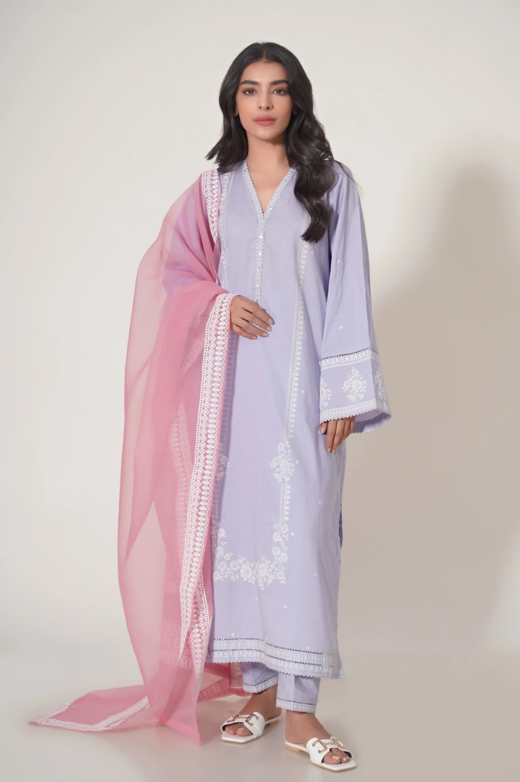 Stitched 3 Piece Puff Printed Lawn Suit - Image 2