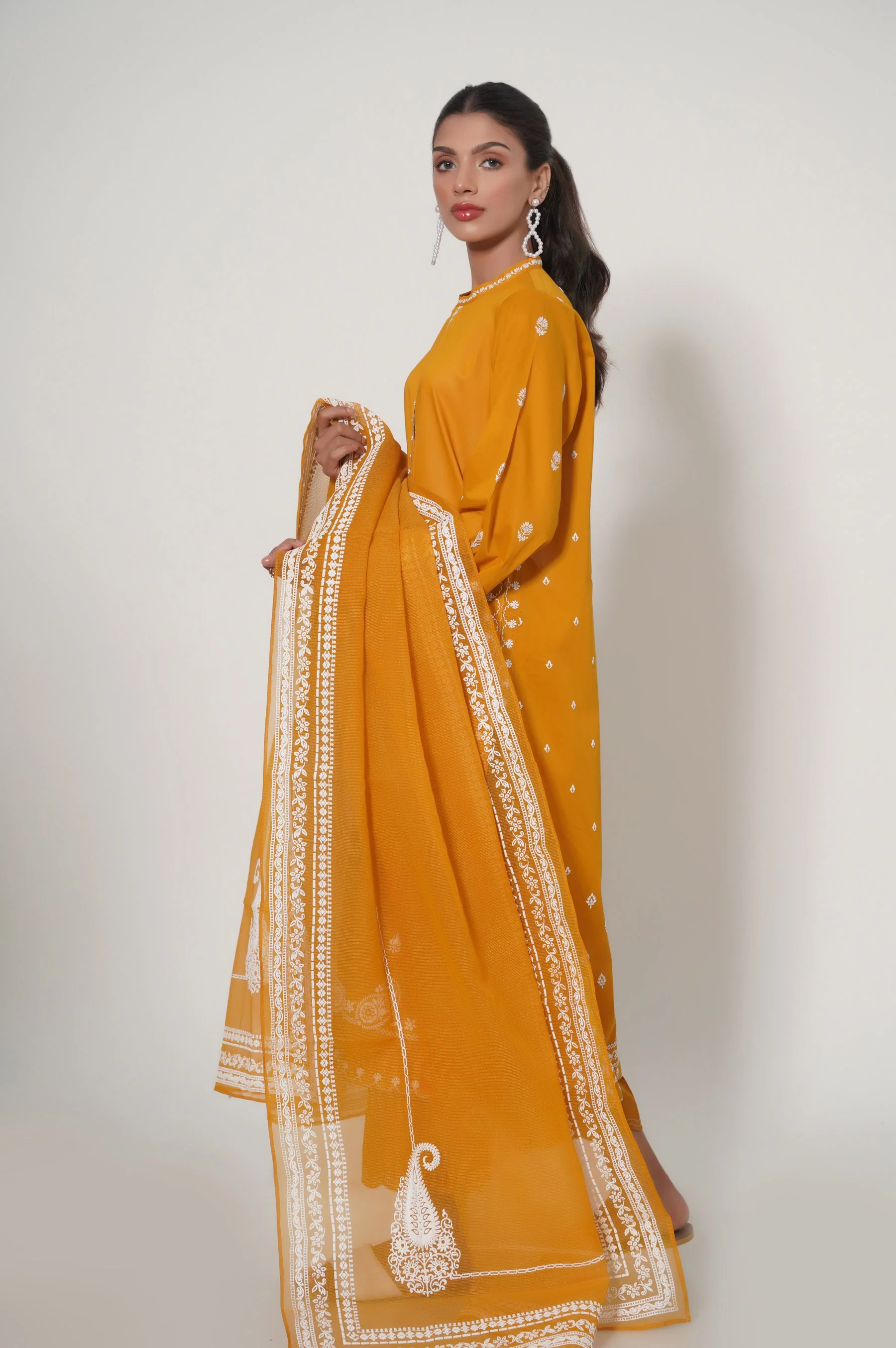 Stitched 3 Piece Puff Printed Lawn Suit - Image 6