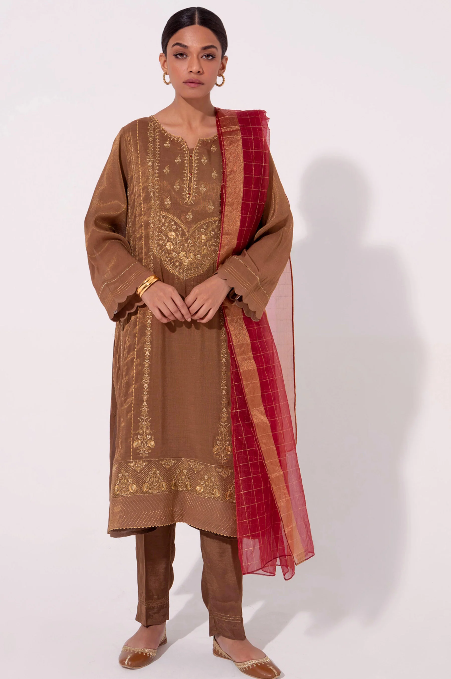 Stitched 3 Piece Staple Maysori Embroidered Suit