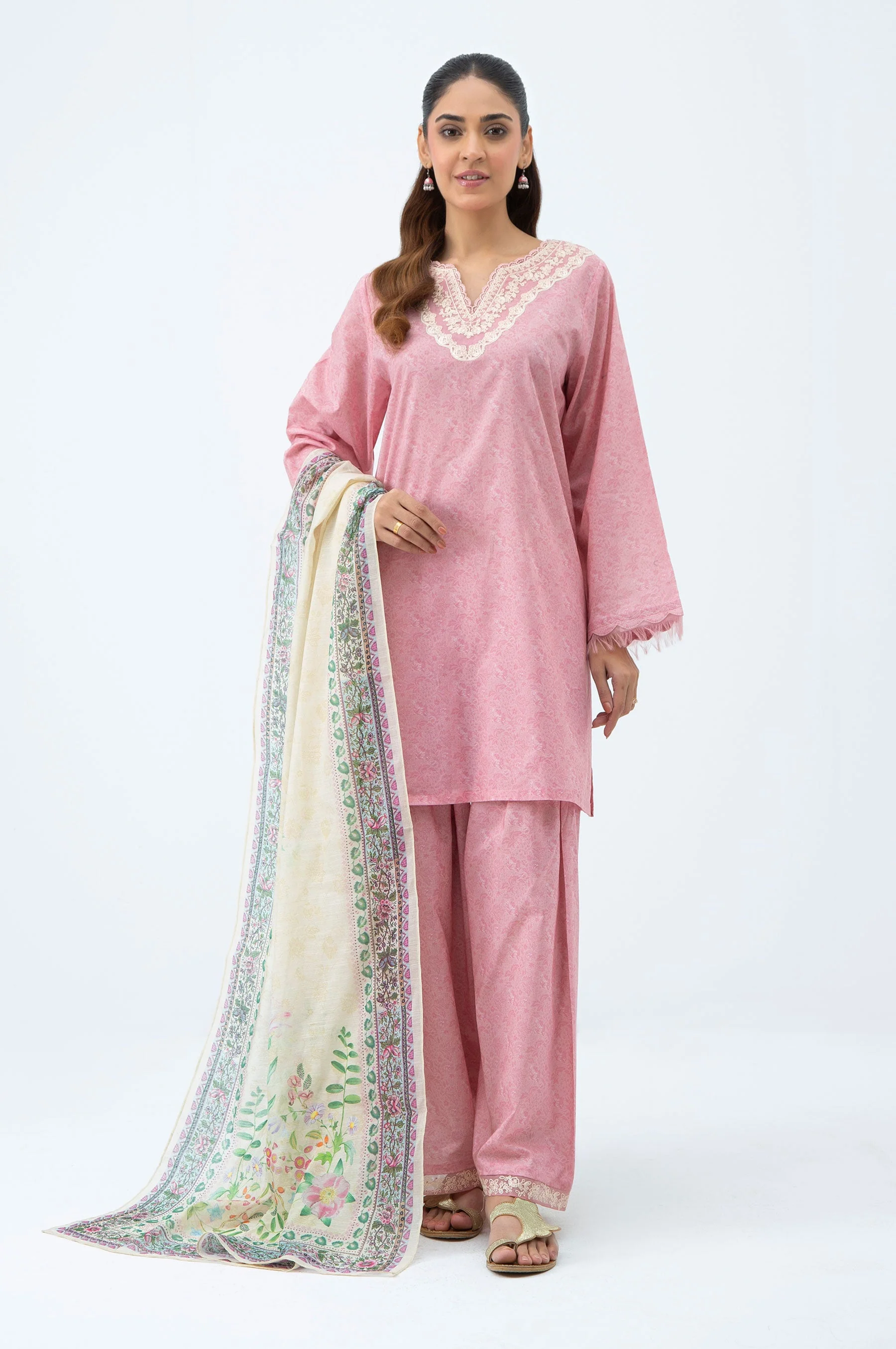 STITCHED EMBROIDERED LAWN SUIT (FACTORY E-OUTLET)