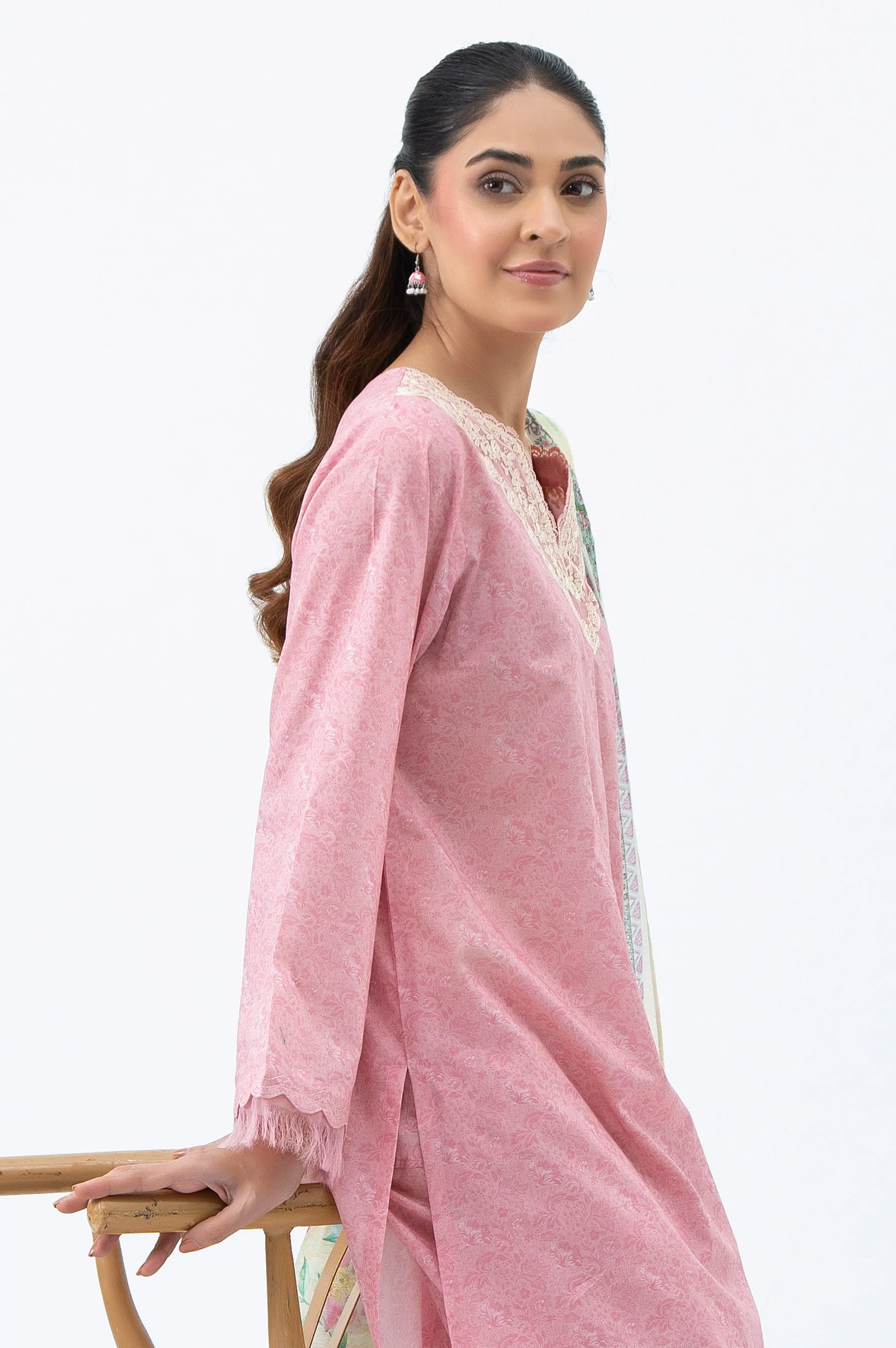 STITCHED EMBROIDERED LAWN SUIT - Image 3