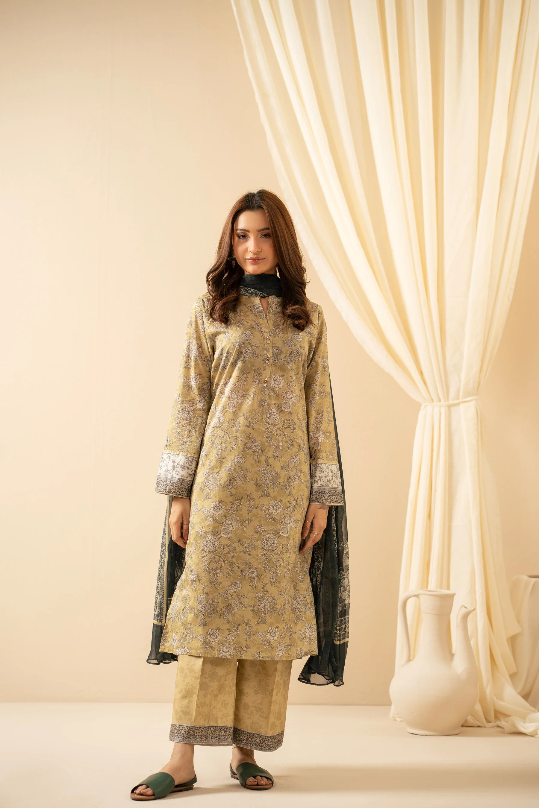 STITCHED DIGITAL PRINTED LAWN SUIT - Image 5