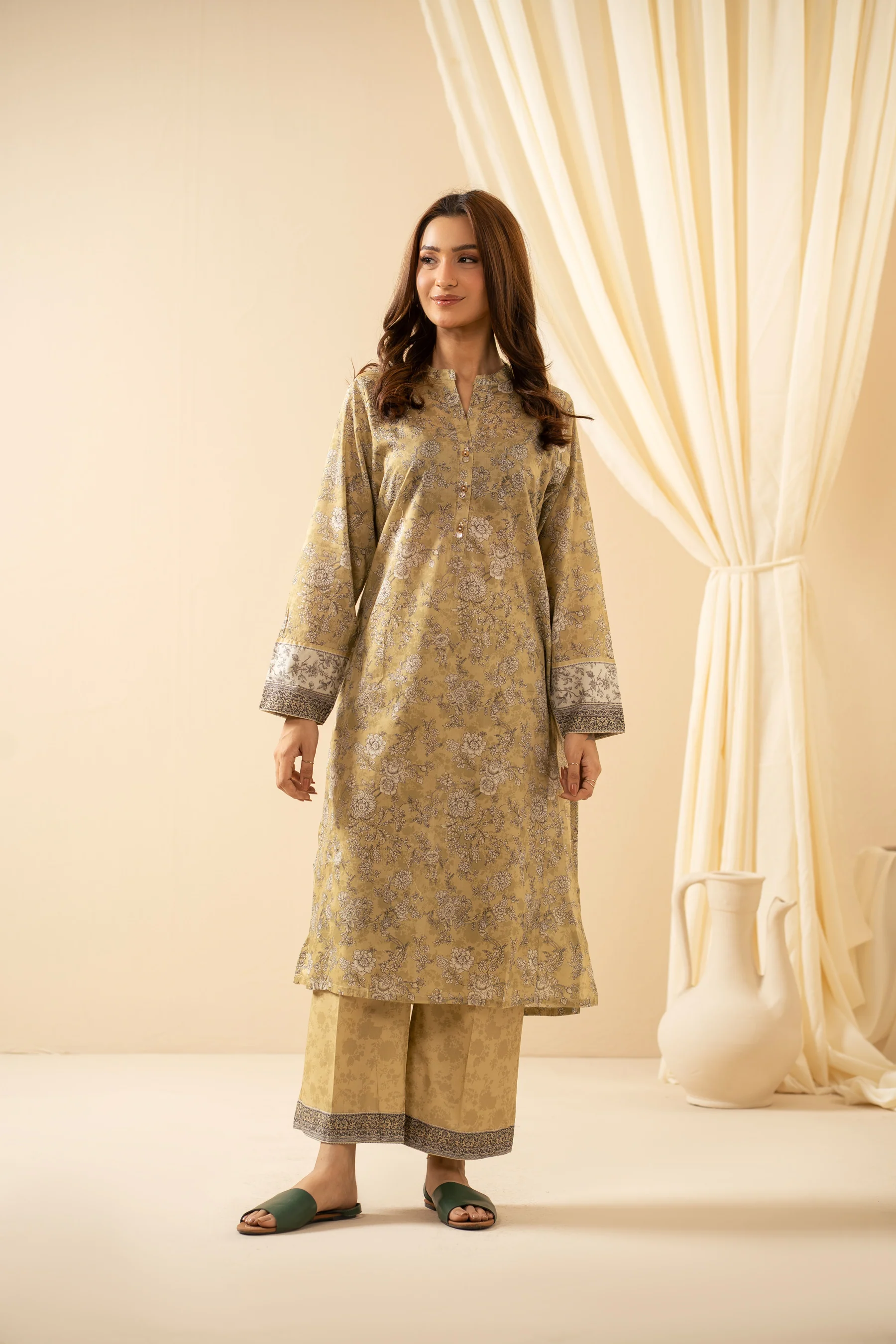 STITCHED DIGITAL PRINTED LAWN SUIT - Image 7