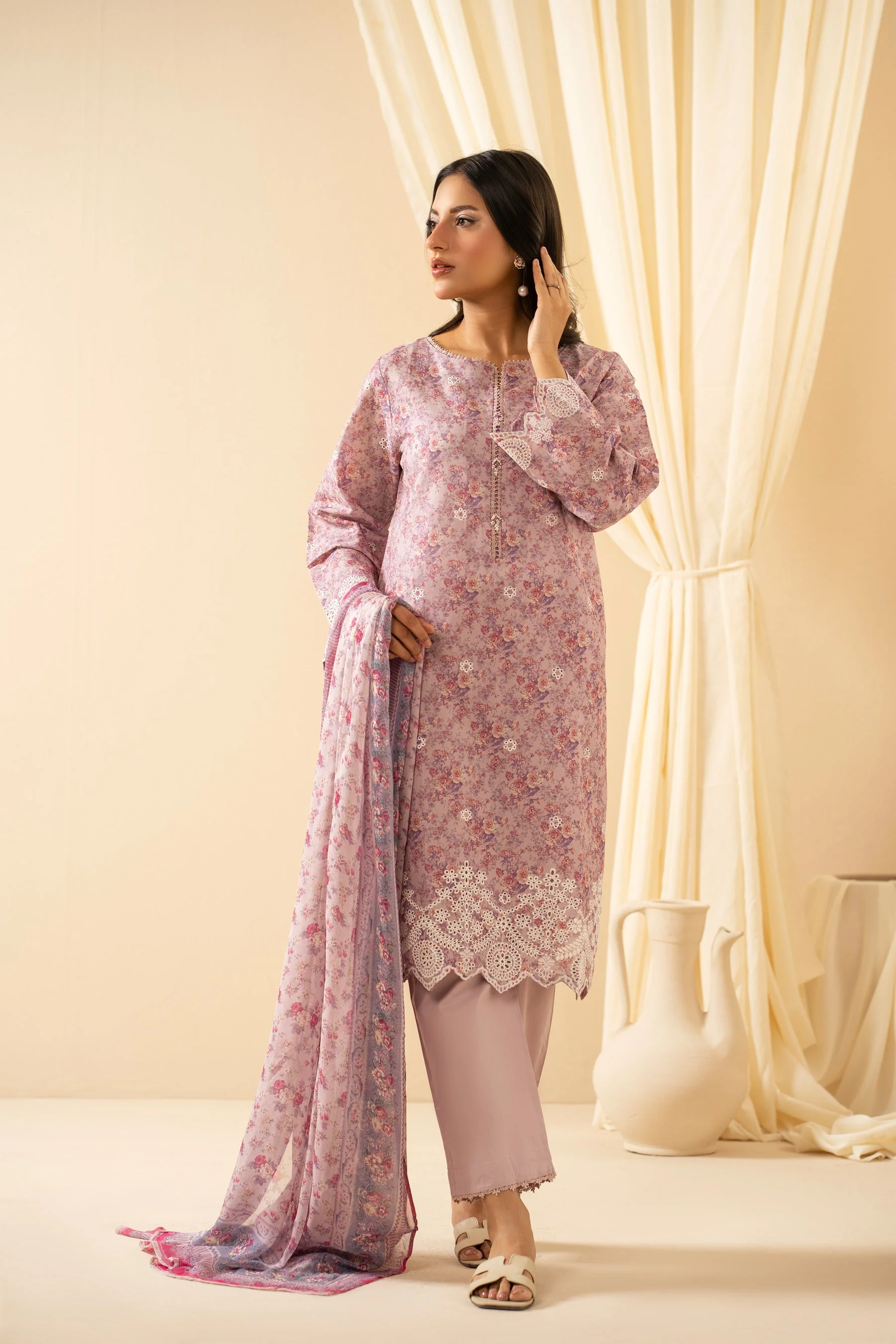 STITCHED 3 PIECE CHIKANKARI SUIT (FACTORY E-OUTLET) - Image 5
