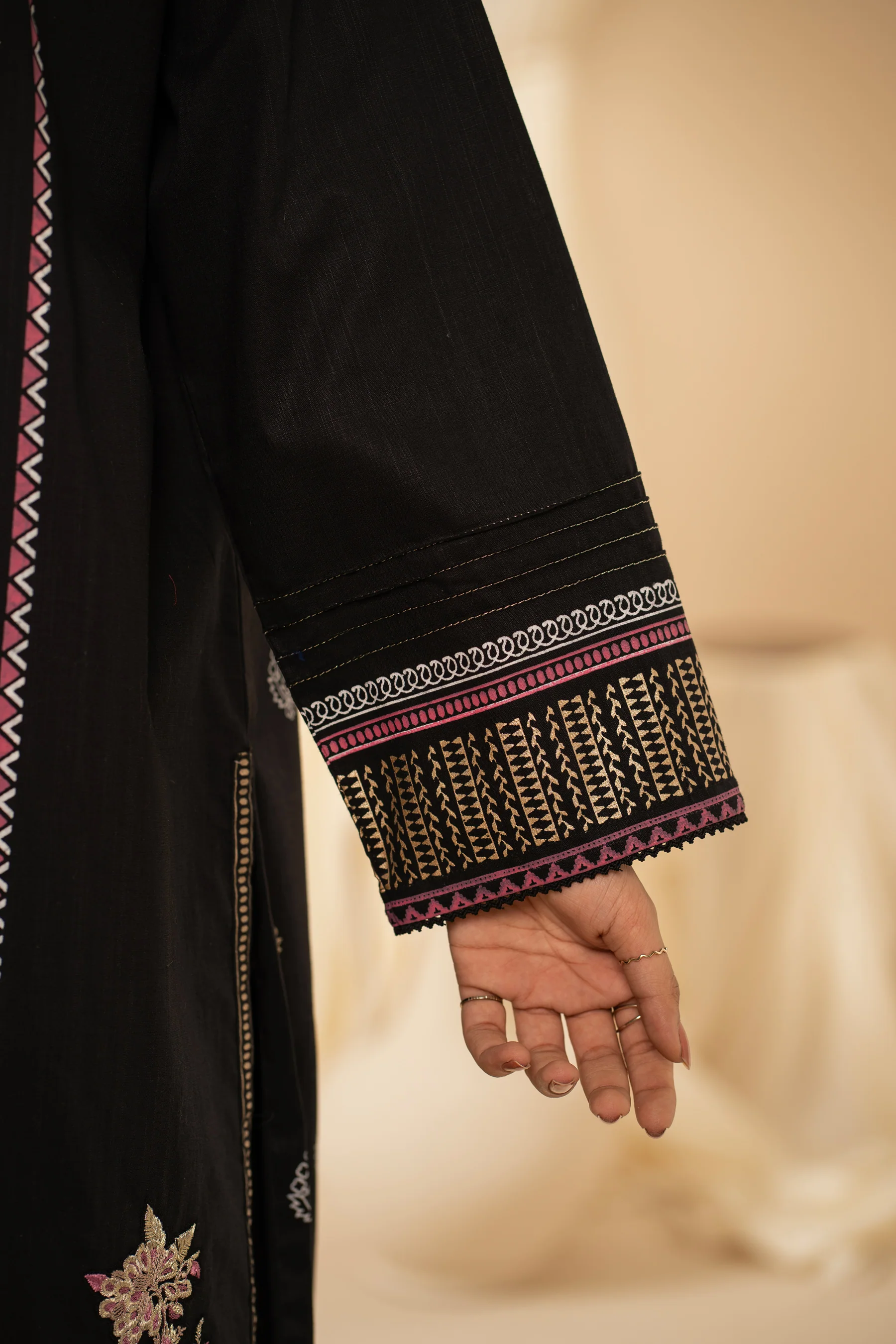PRINTED BOTH SIDE SLUB STITCHED 3 PIECE SUIT - Image 5