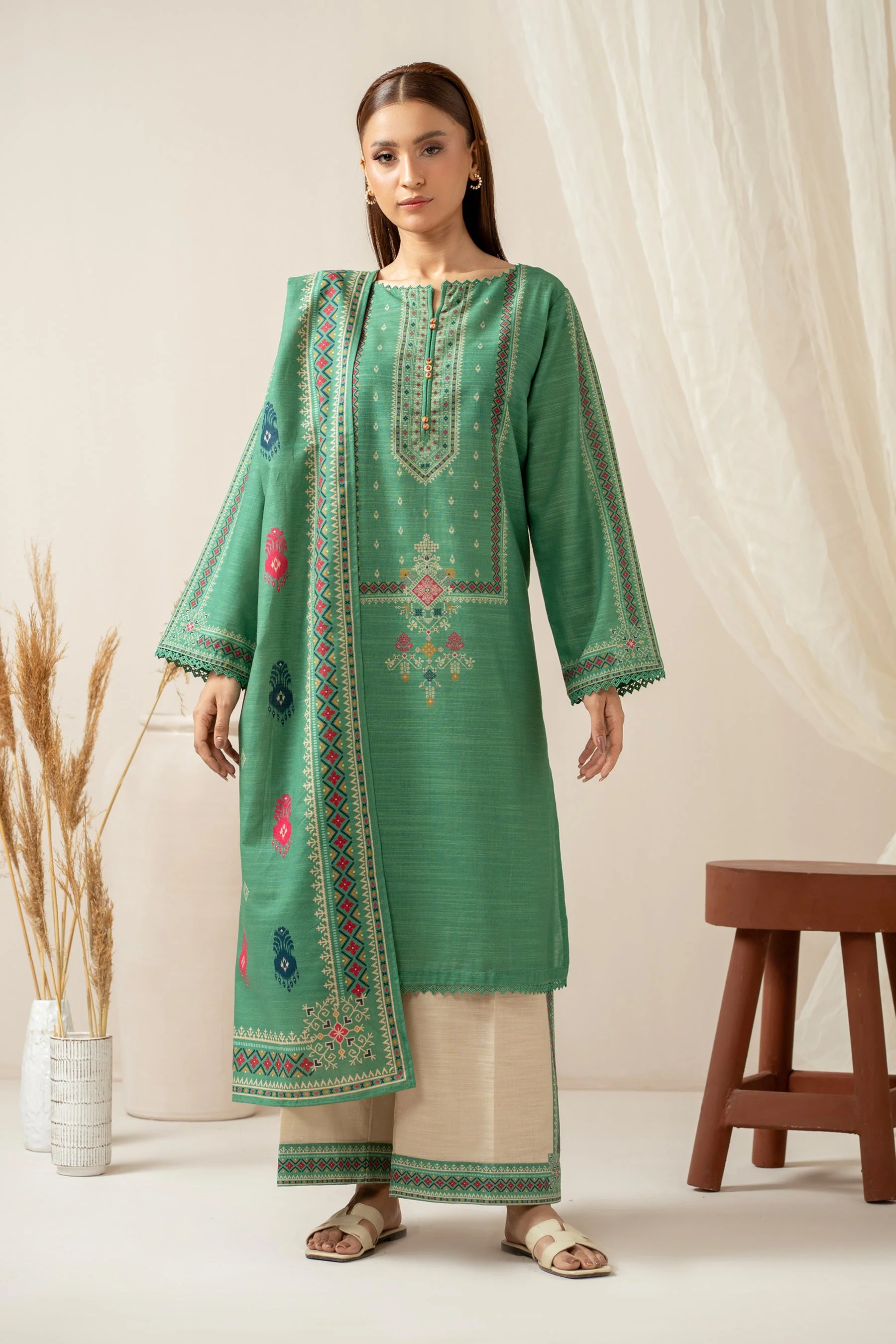 STITCHED PRINTED SUIT (FACTORY E-OUTLET)