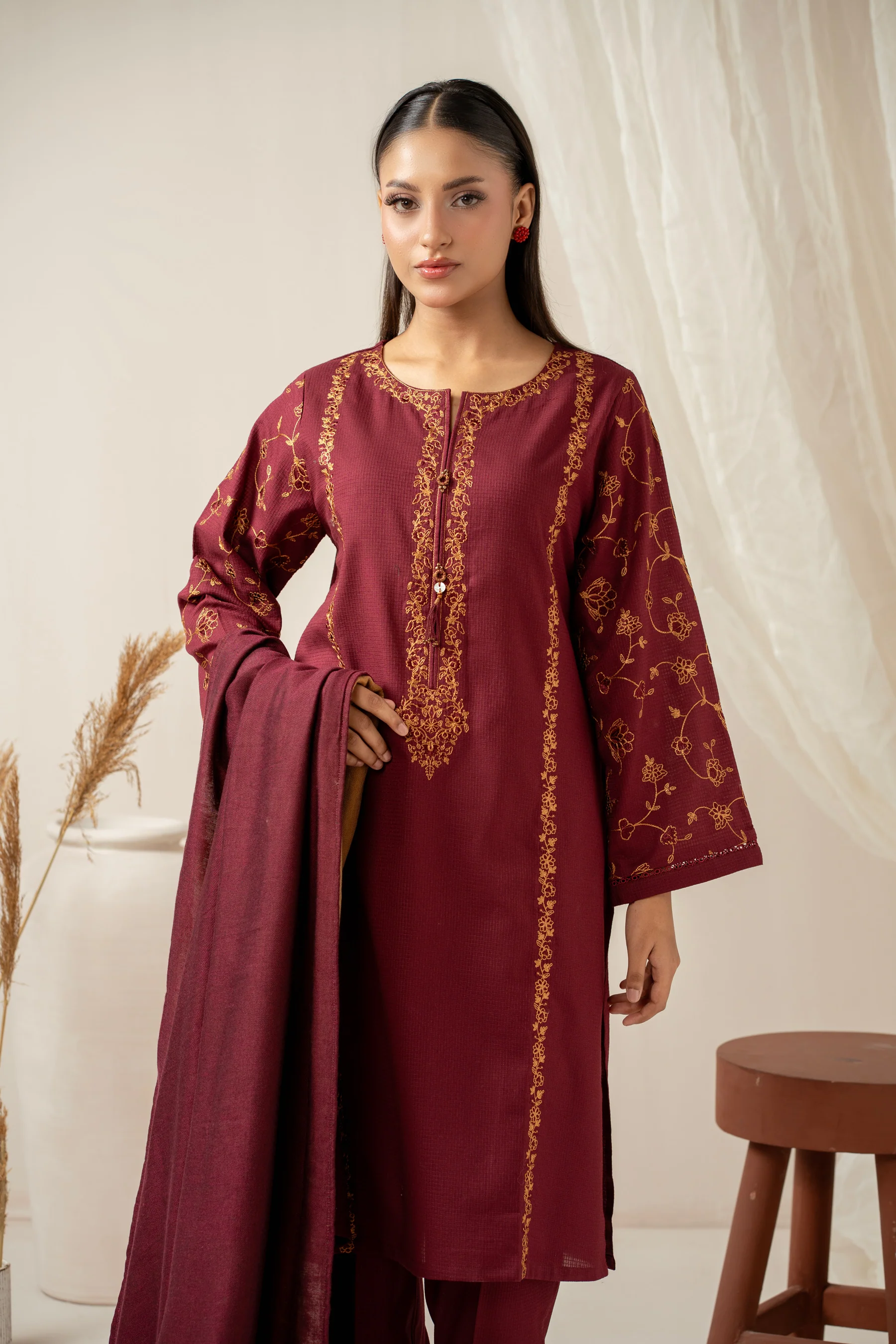 STITCHED EMBROIDERED SUIT - Image 5