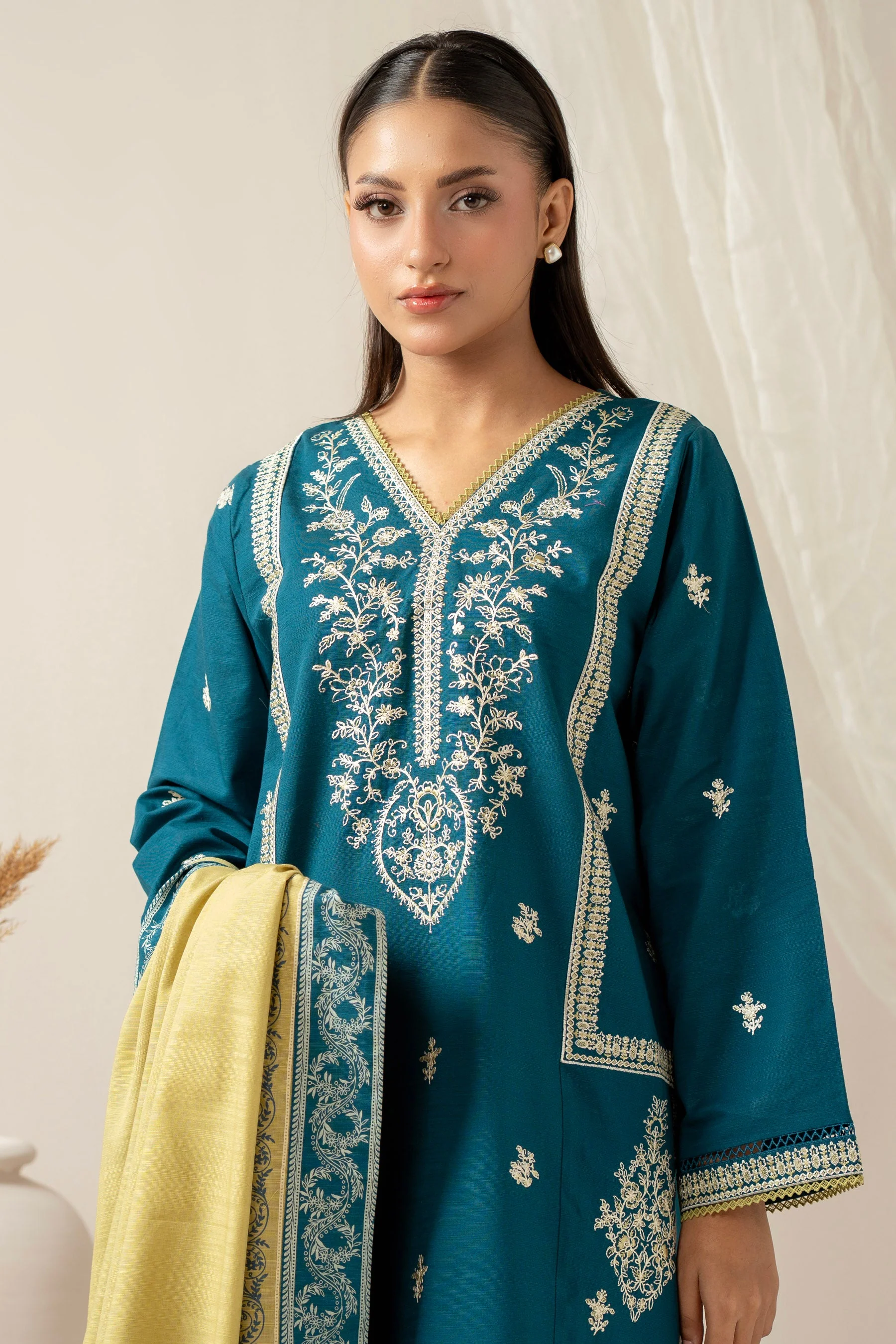STITCHED EMBROIDERED SUIT (FACTORY E-OUTLET) - Image 7