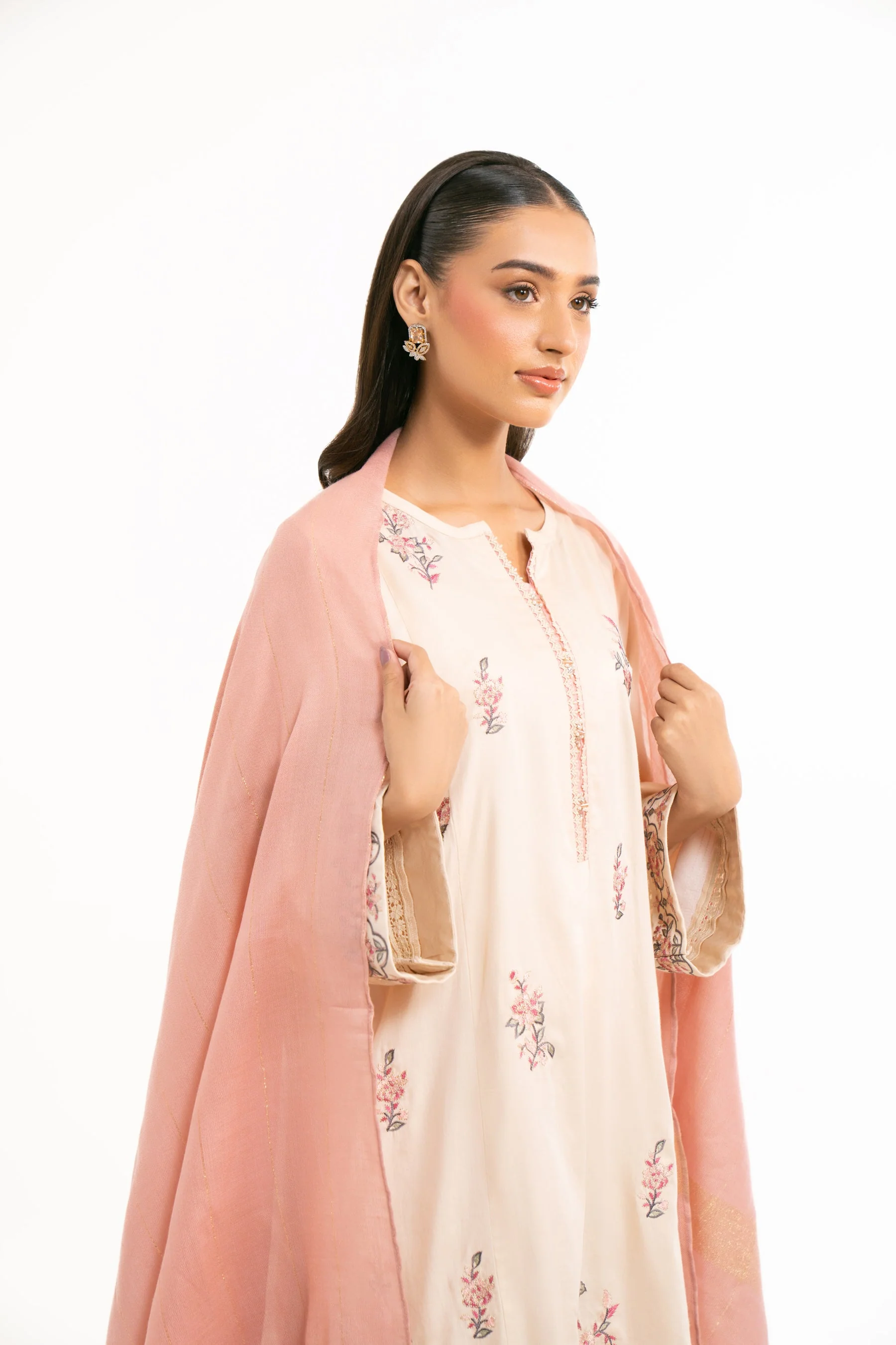 STITCHED DYED EMBROIDERED SUIT (FACTORY E-OUTLET) - Image 3