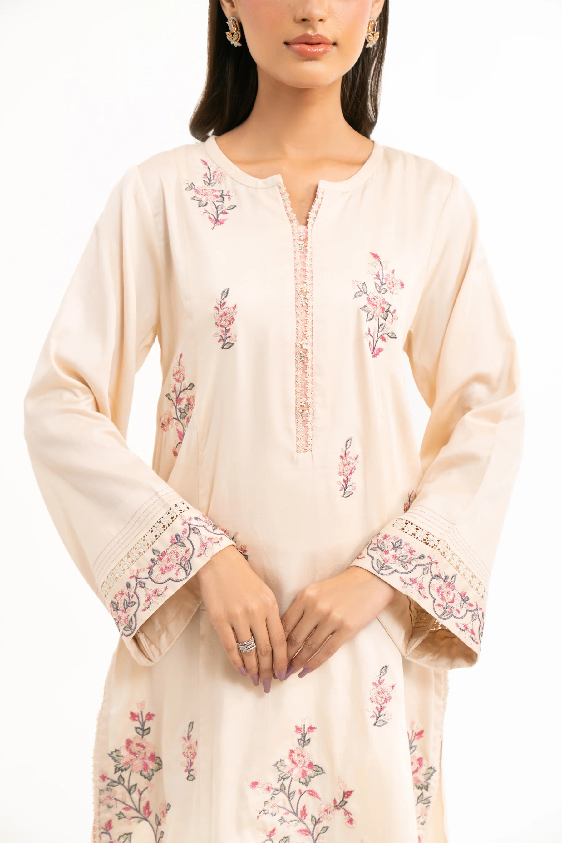 STITCHED DYED EMBROIDERED SUIT - Image 2