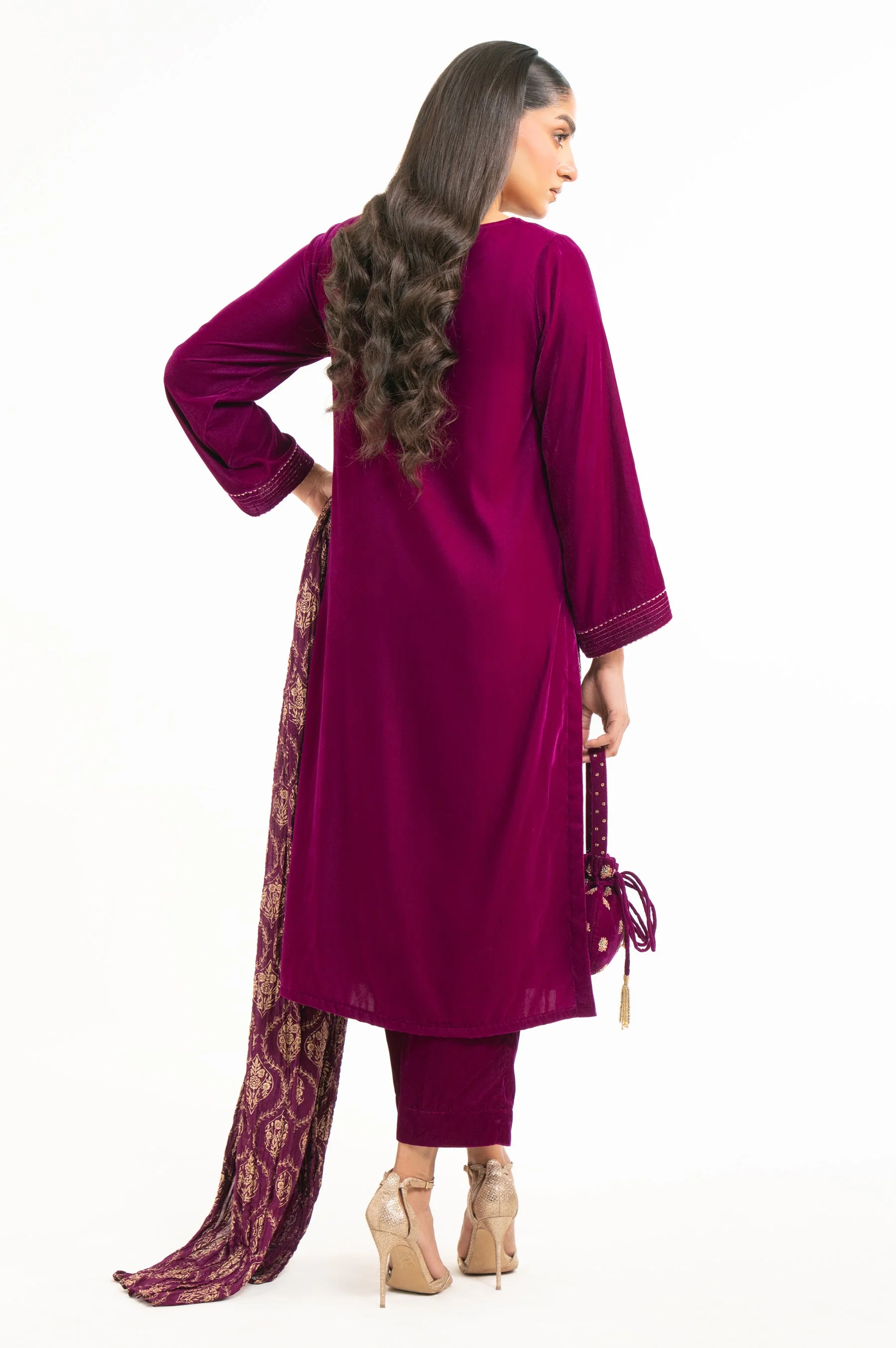 EMBROIDERED VELVET SUIT (FACTORY E-OUTLET) - Image 5