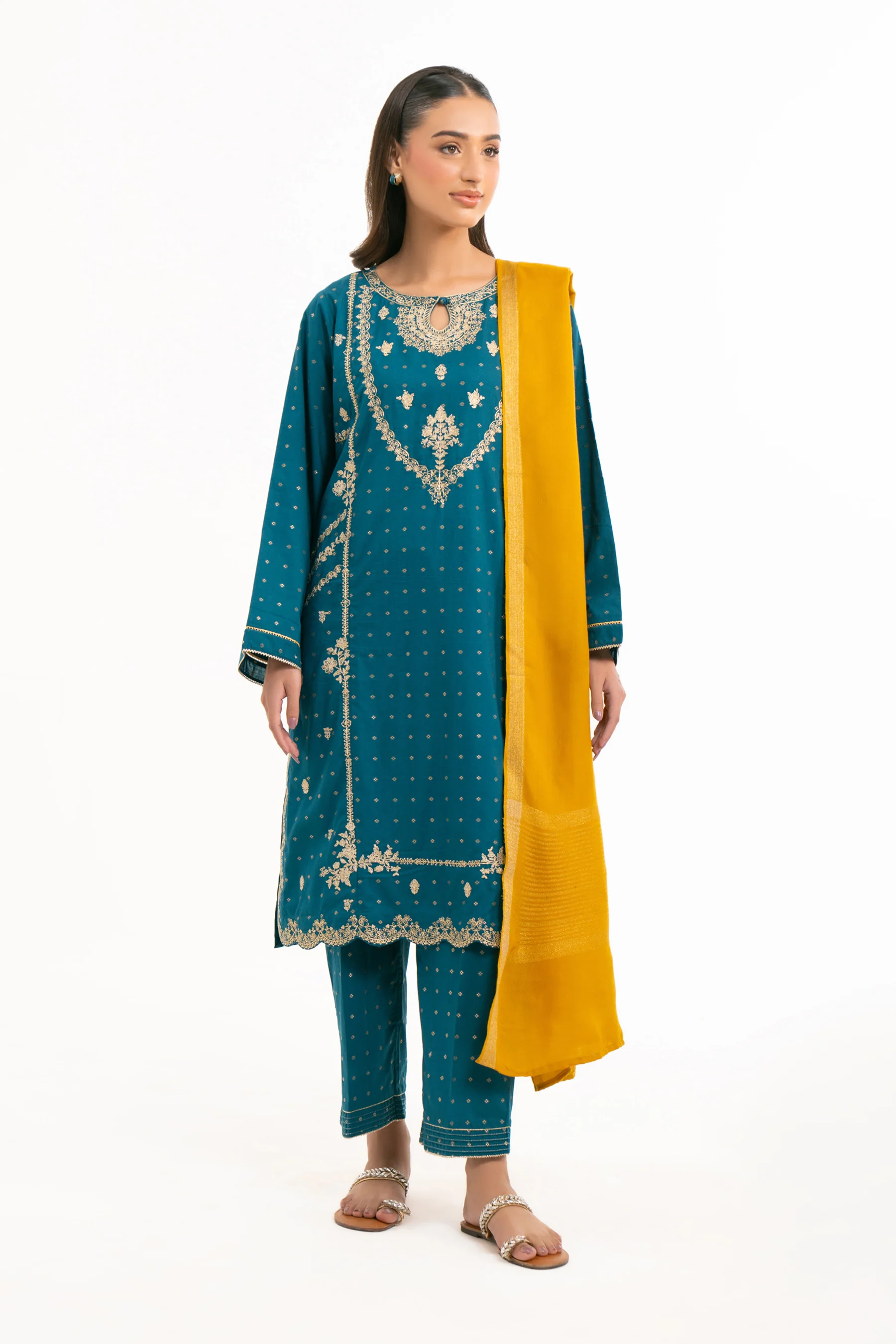 STITCHED EMBROIDERED SUIT