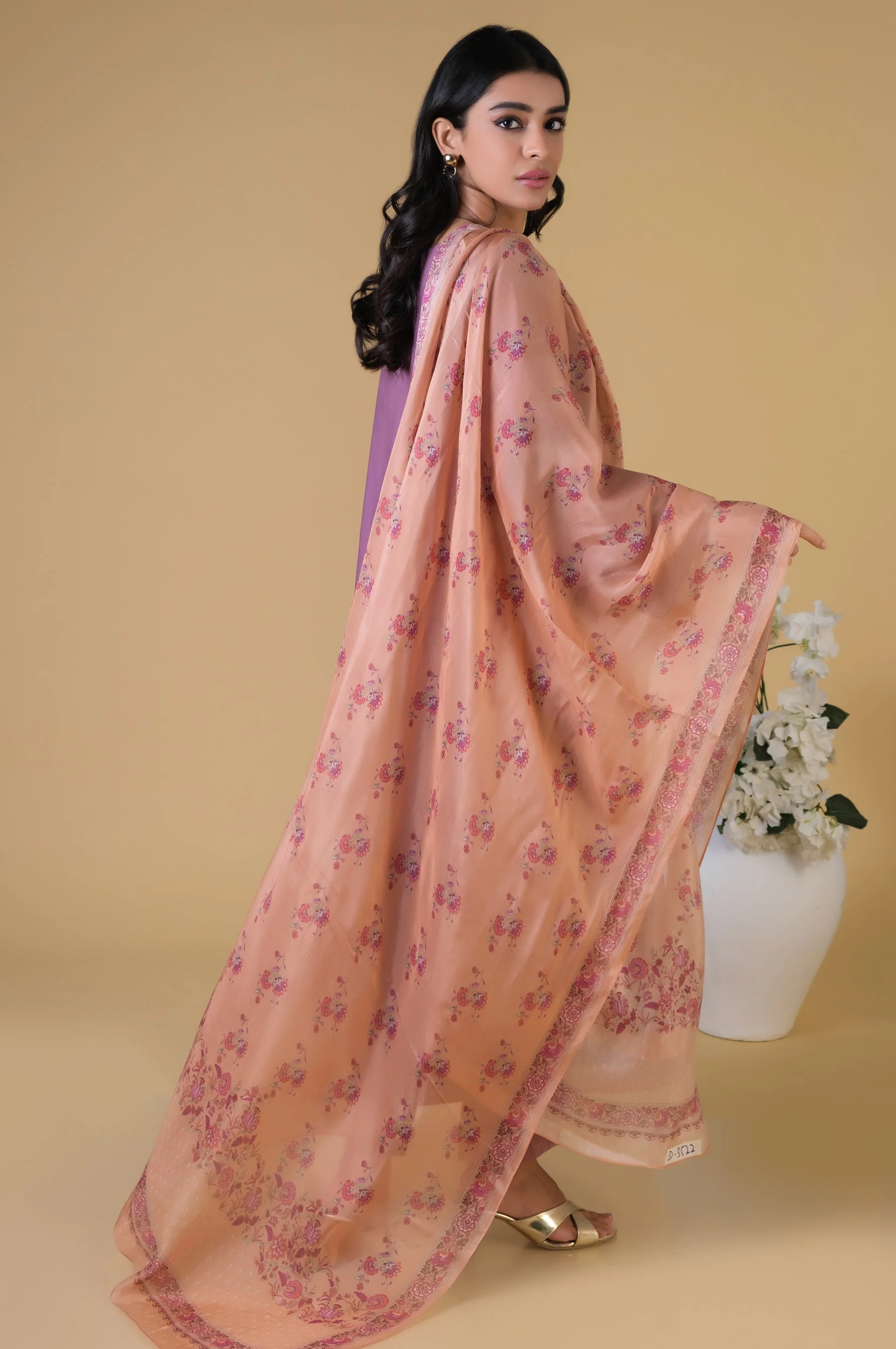 Stitched 3 Piece Embroidered Cambric Suit - Image 4