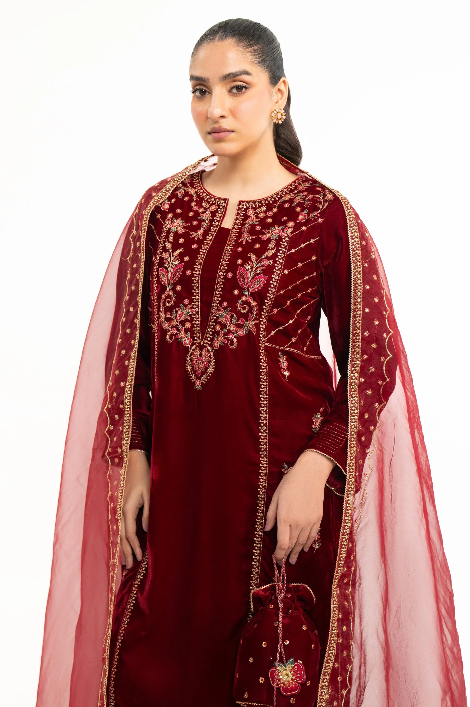 EMBROIDERED VELVET SUIT (FACTORY E-OUTLET) - Image 4