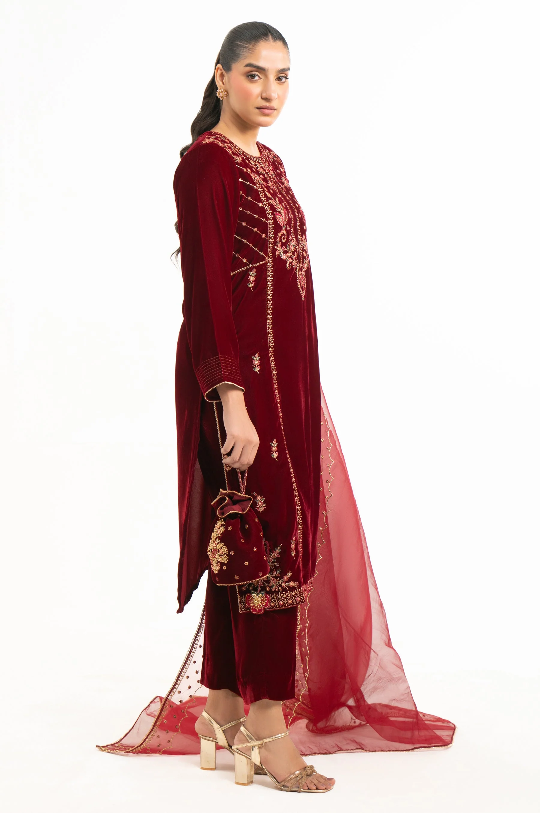 EMBROIDERED VELVET SUIT (FACTORY E-OUTLET) - Image 5