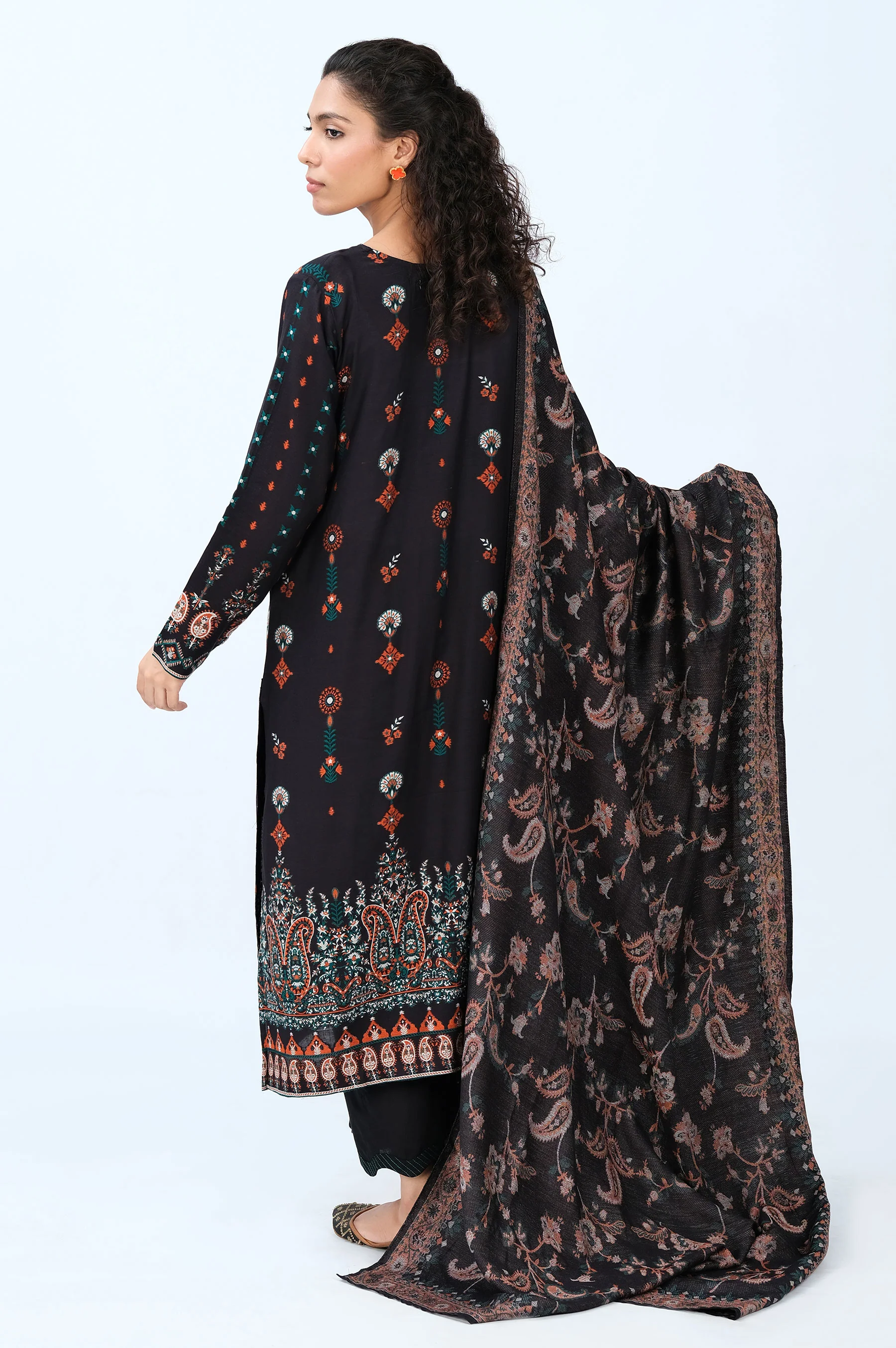 Stitched 3 Piece Yarn Dyed Jacquard Suit - Image 4