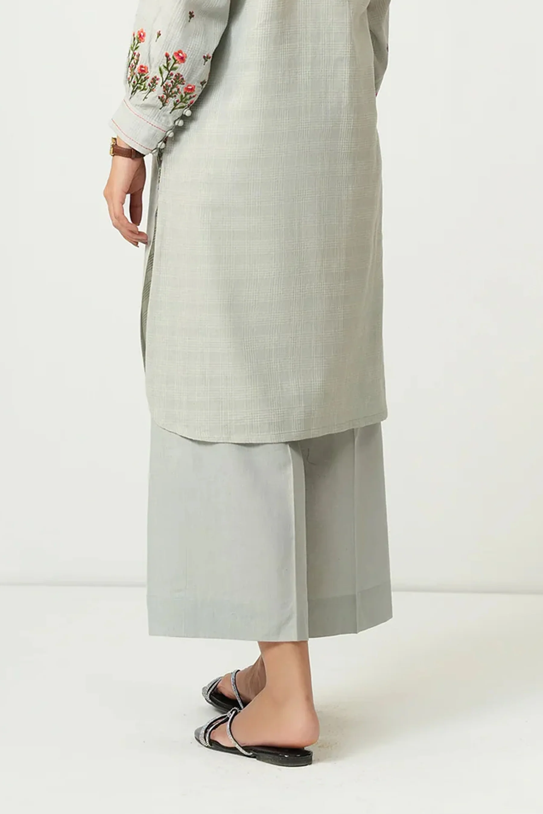STITCHED DYED CAMBRIC CULOTTES (FACTORY E-OUTLET) - Image 2