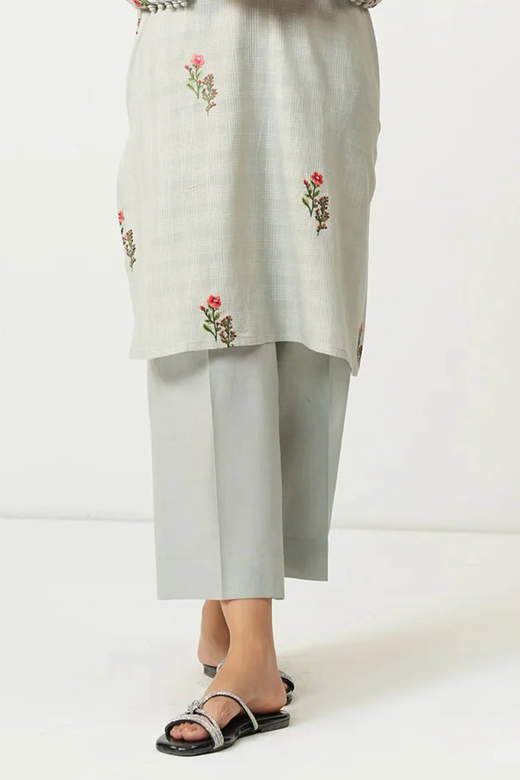 STITCHED DYED CAMBRIC CULOTTES (FACTORY E-OUTLET) - Image 4