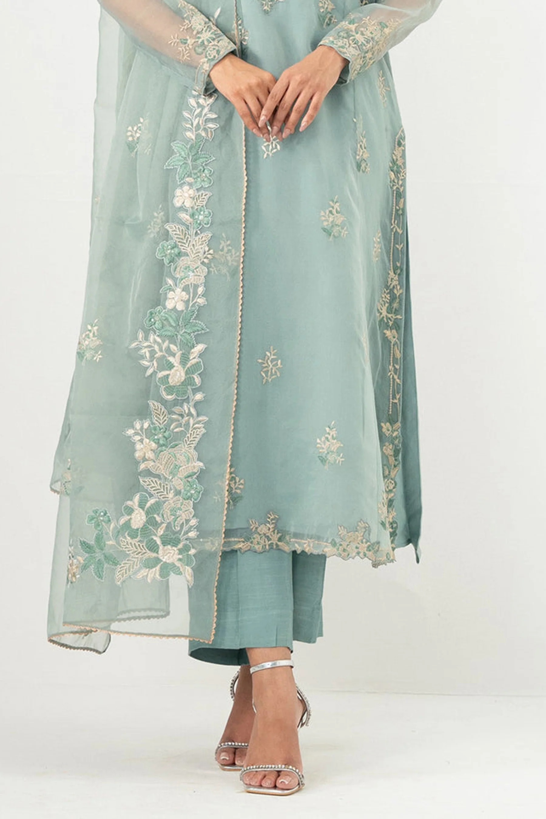 STITCHED DYED RAW SILK CULOTTES (FACTORY E-OUTLET) - Image 3