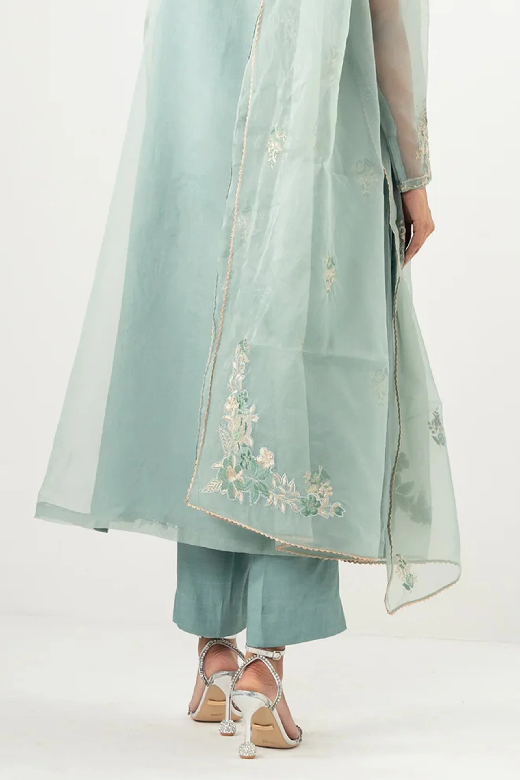 STITCHED DYED RAW SILK CULOTTES (FACTORY E-OUTLET) - Image 4