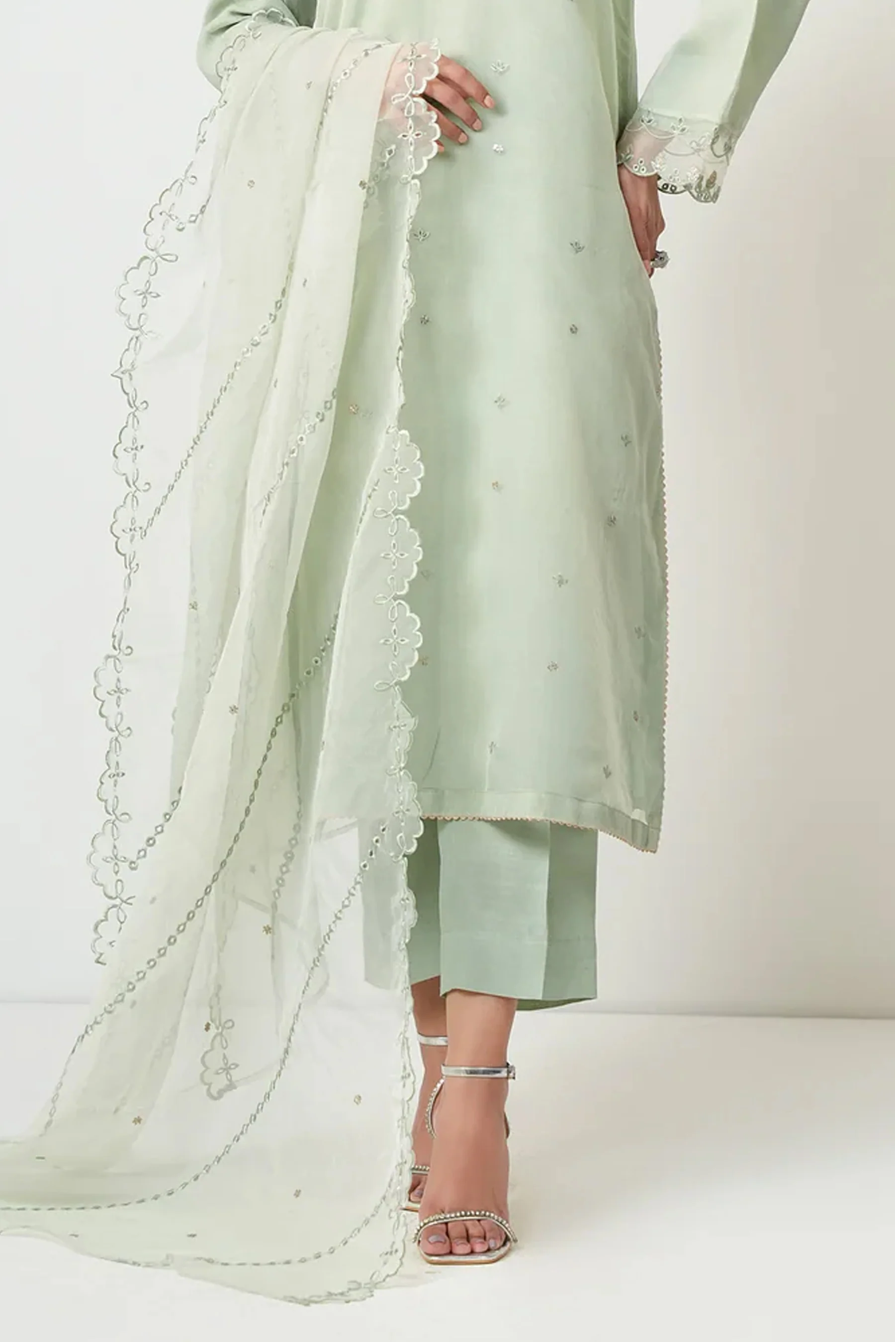 STITCHED DYED RAW SILK BOTTOM (FACTORY E-OUTLET) - Image 2