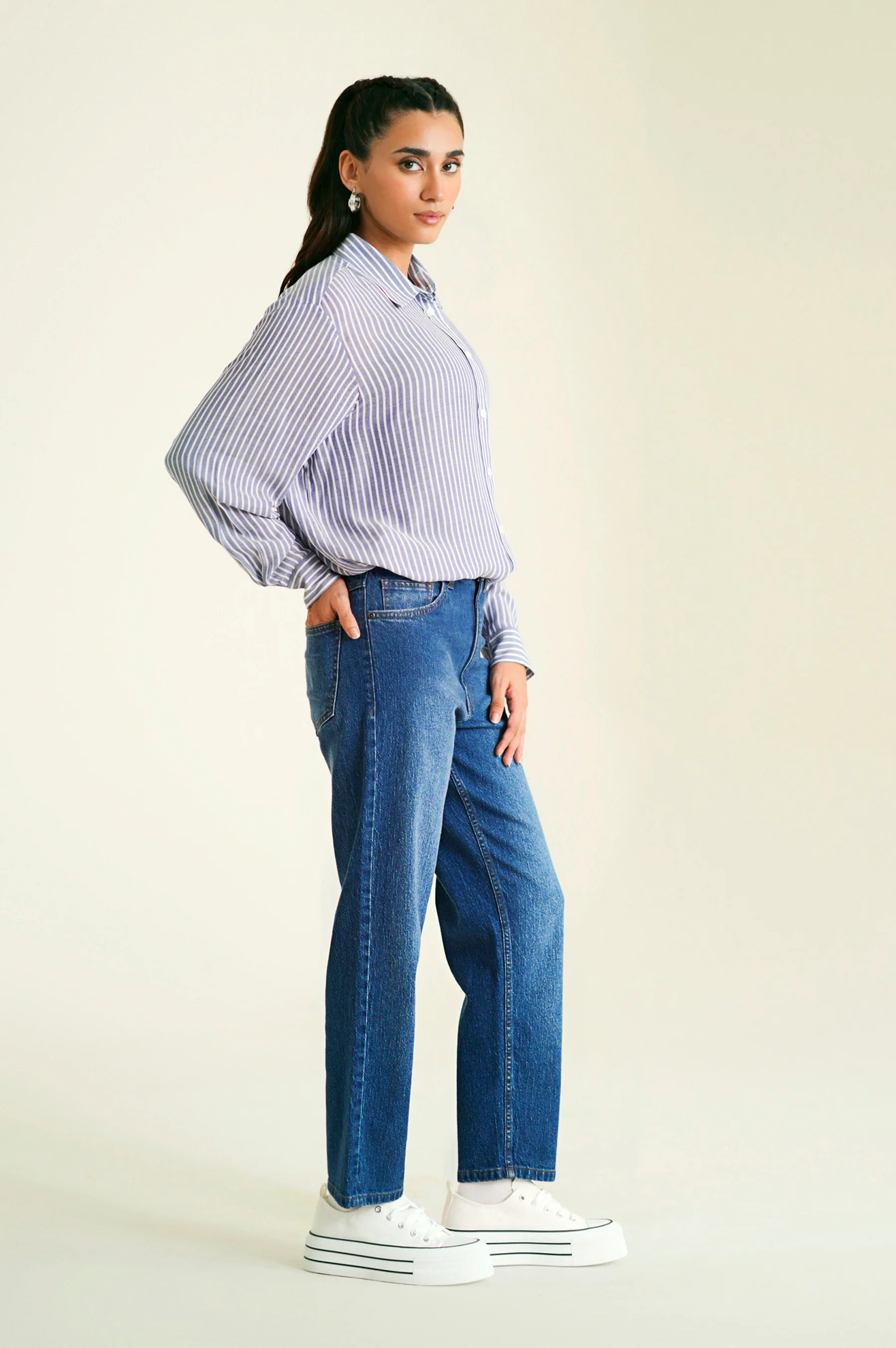 Stitched 1 Piece Stylized Yarn Dyed Top - Image 5