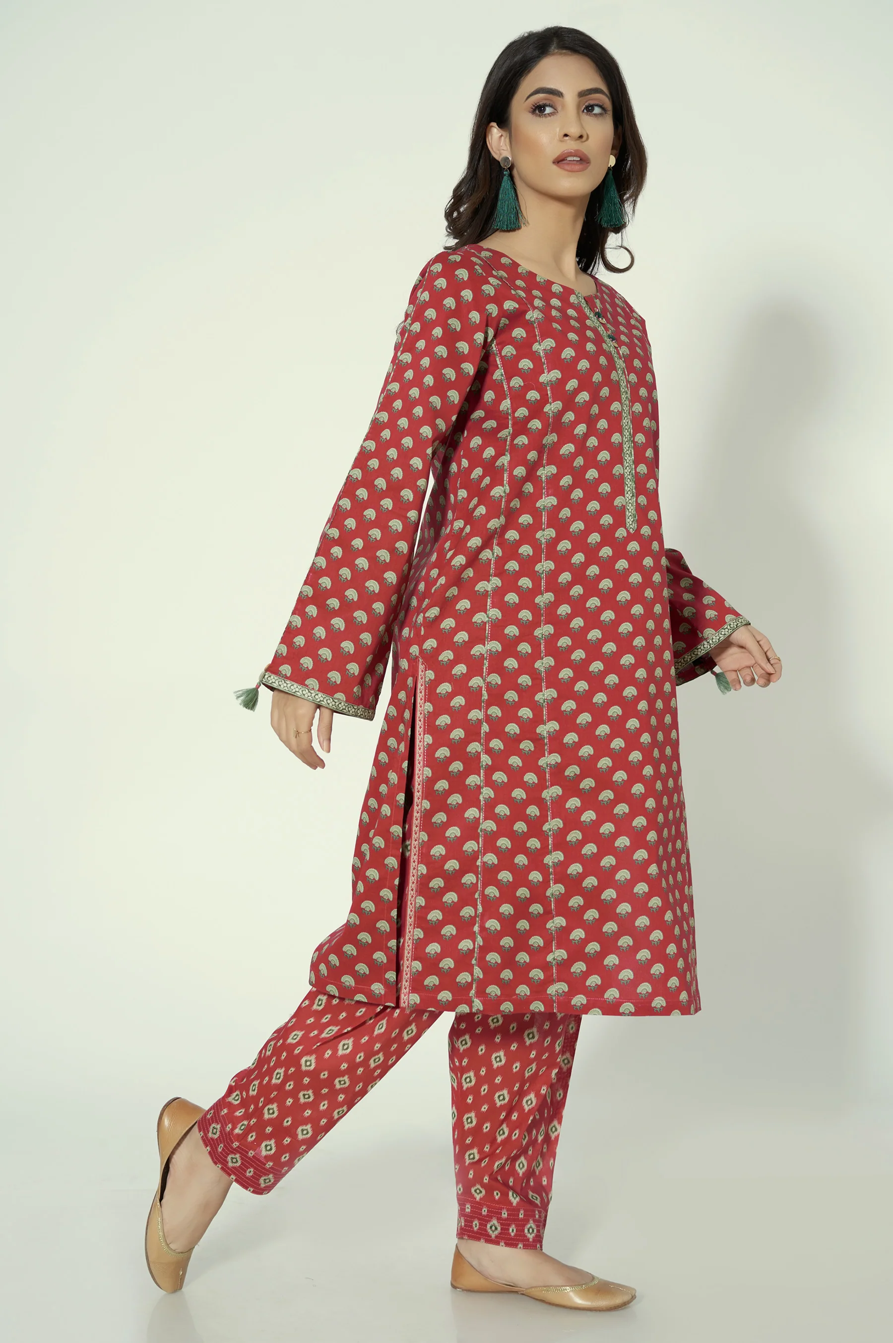 Unstitched 2 Piece Printed Lawn Suit - Image 2
