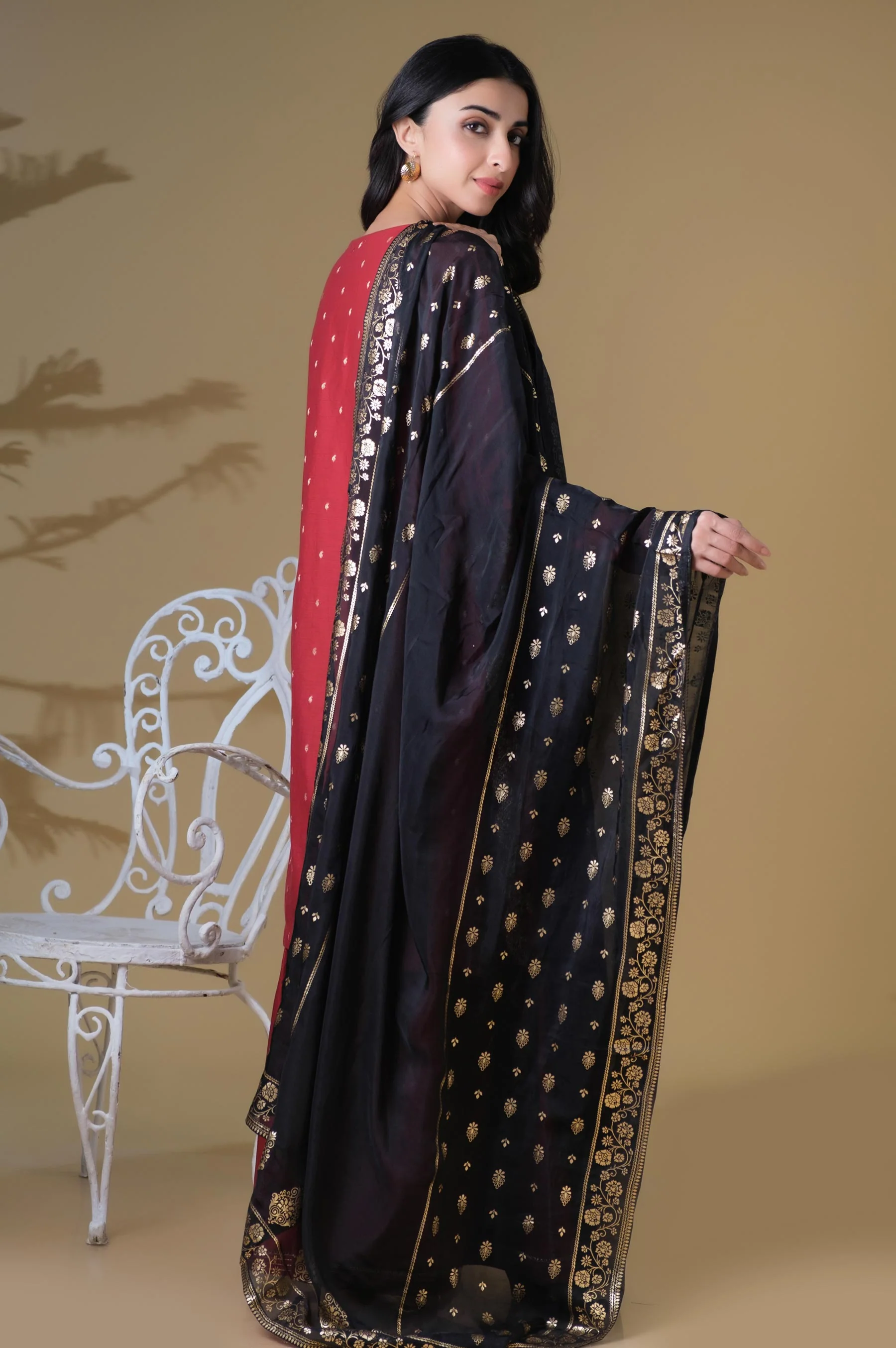 Unstitched 3 Piece Embroidered Mysuri Jacquard Suit - Image 5