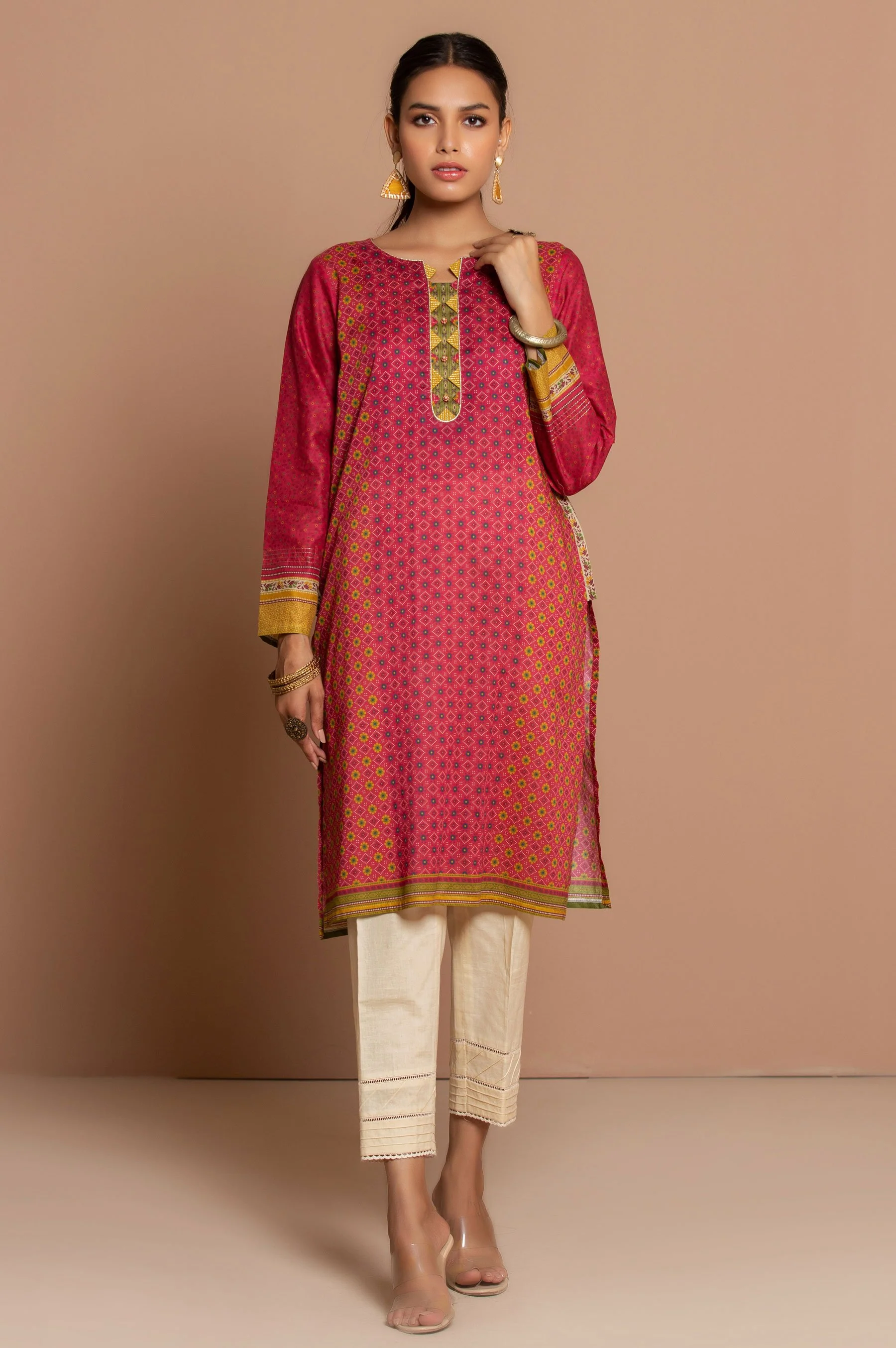 Unstitched 1 Piece Digital Printed Cambric Shirt