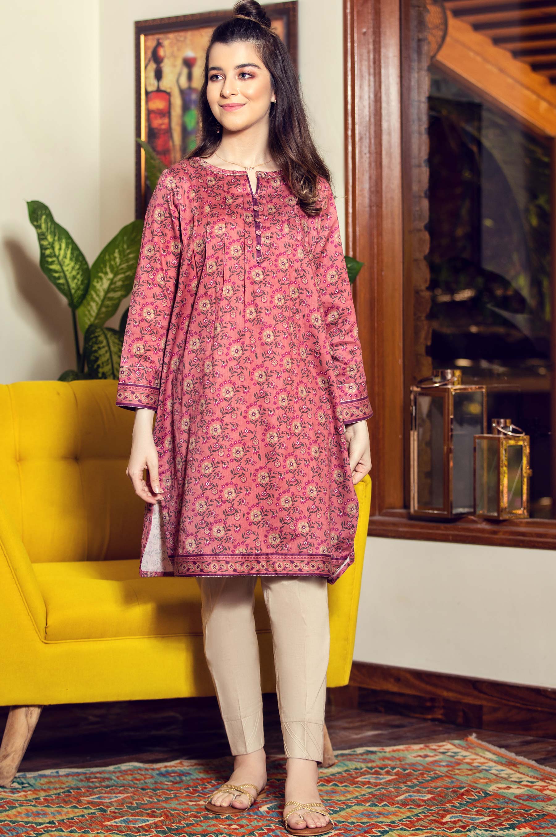 Unstitched 1 Piece Digital Printed Cottel Shirt