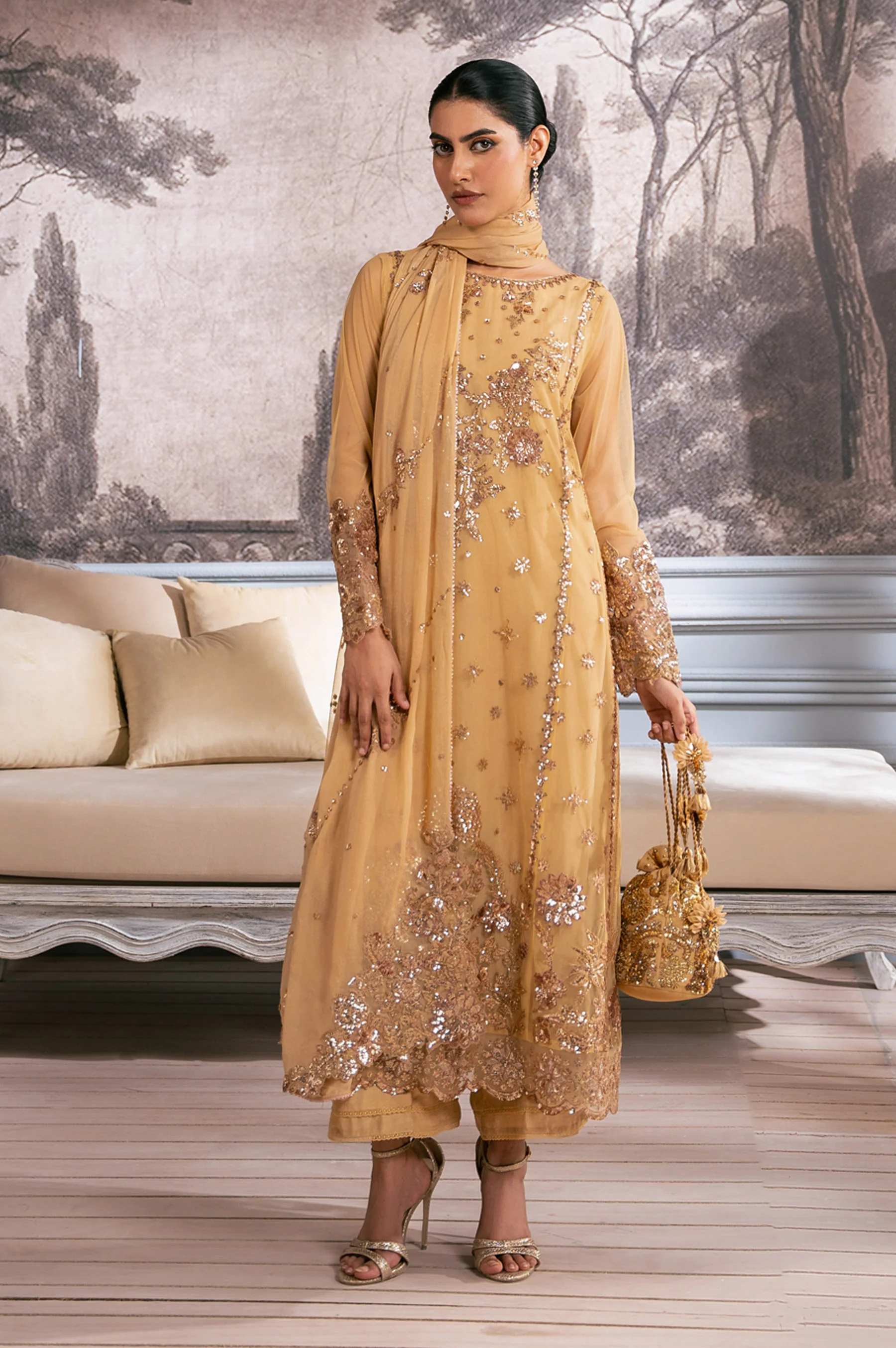 EMBROIDERED STITCHED DUPATTA (FACTORY E-OUTLET) - Image 10