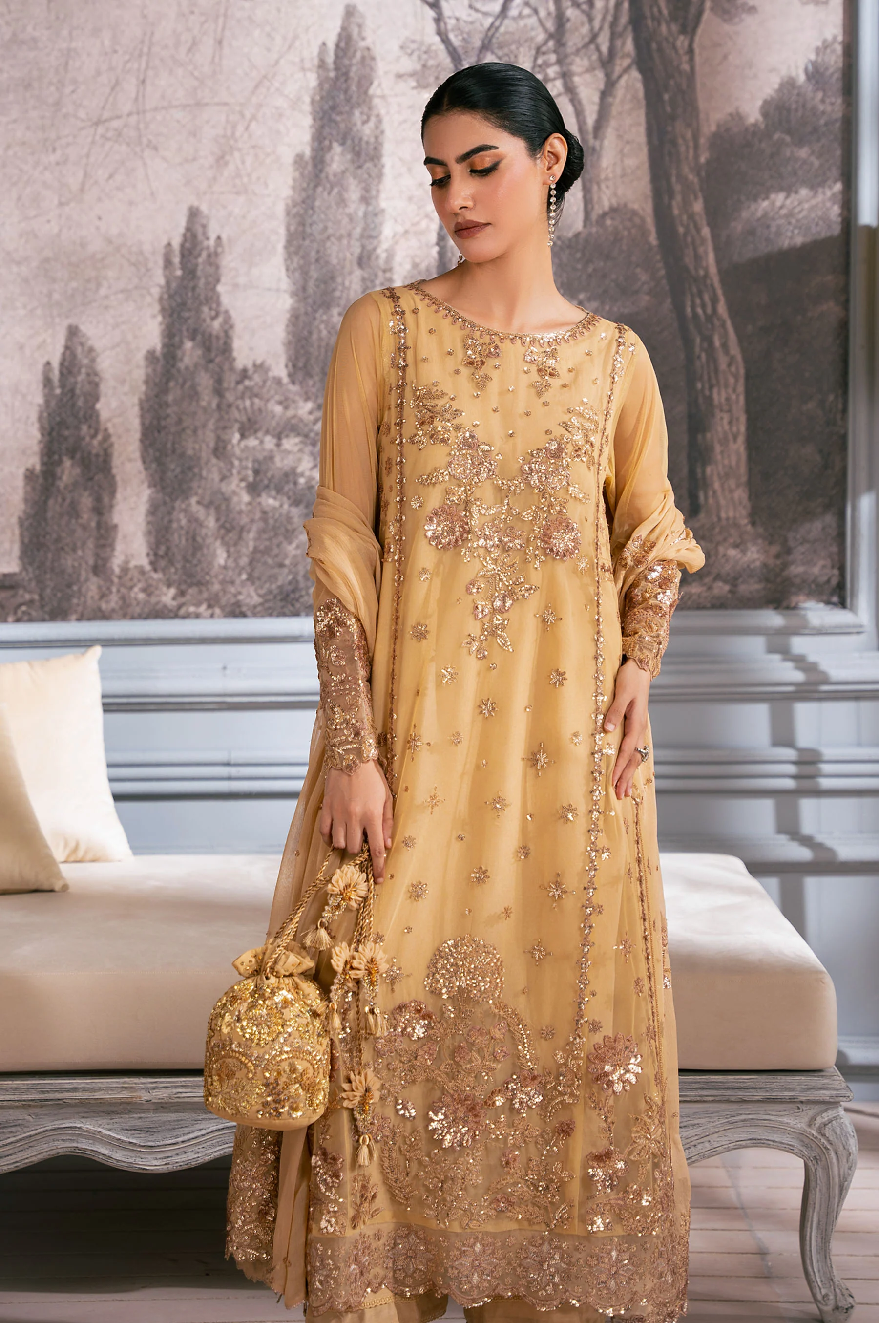 EMBROIDERED STITCHED DUPATTA (FACTORY E-OUTLET) - Image 6
