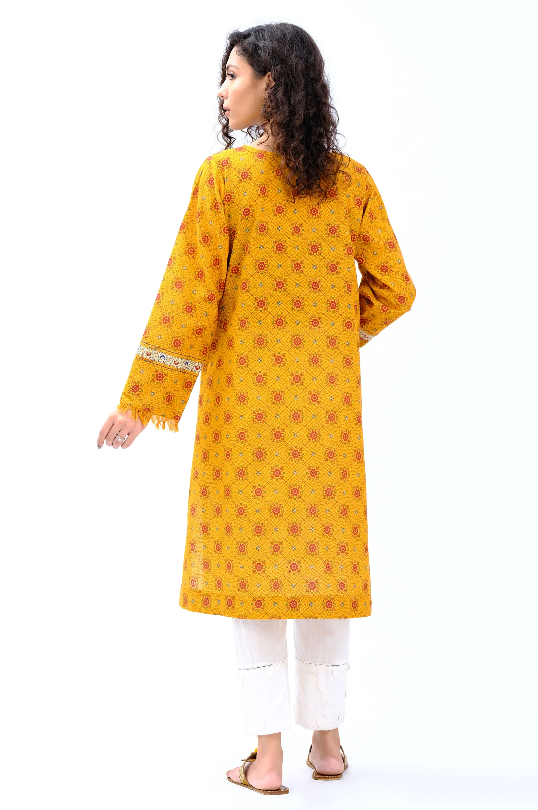 Unstitched 1 Piece Printed Cottel Shirt - Image 2